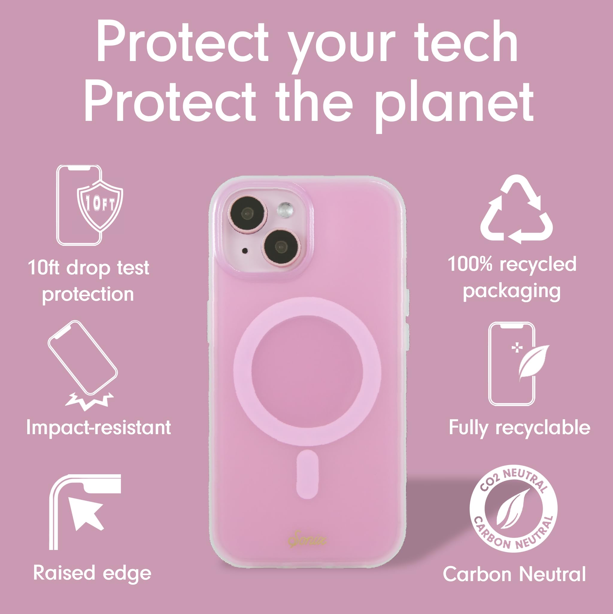 Foto 5 pulgar | Funda De Teléfono Sonix Jelly Pink Para Iphone 15/14/13 Con Magsafe - Venta Internacional.
