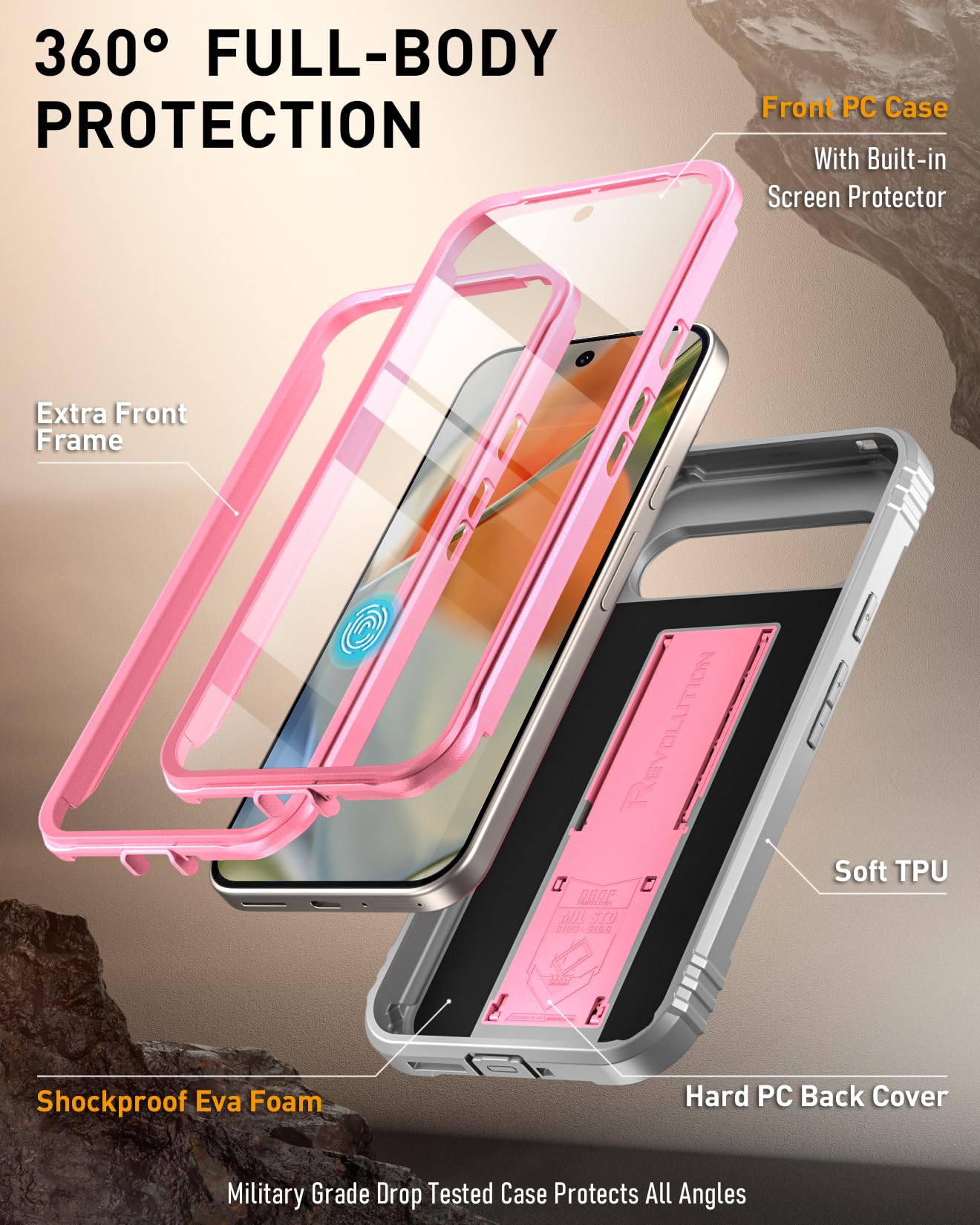 Foto 4 pulgar | Funda Poetic Revolution Para Google Pixel 9 Pro Xl 5g De 6,8 Pulgadas - Venta Internacional.