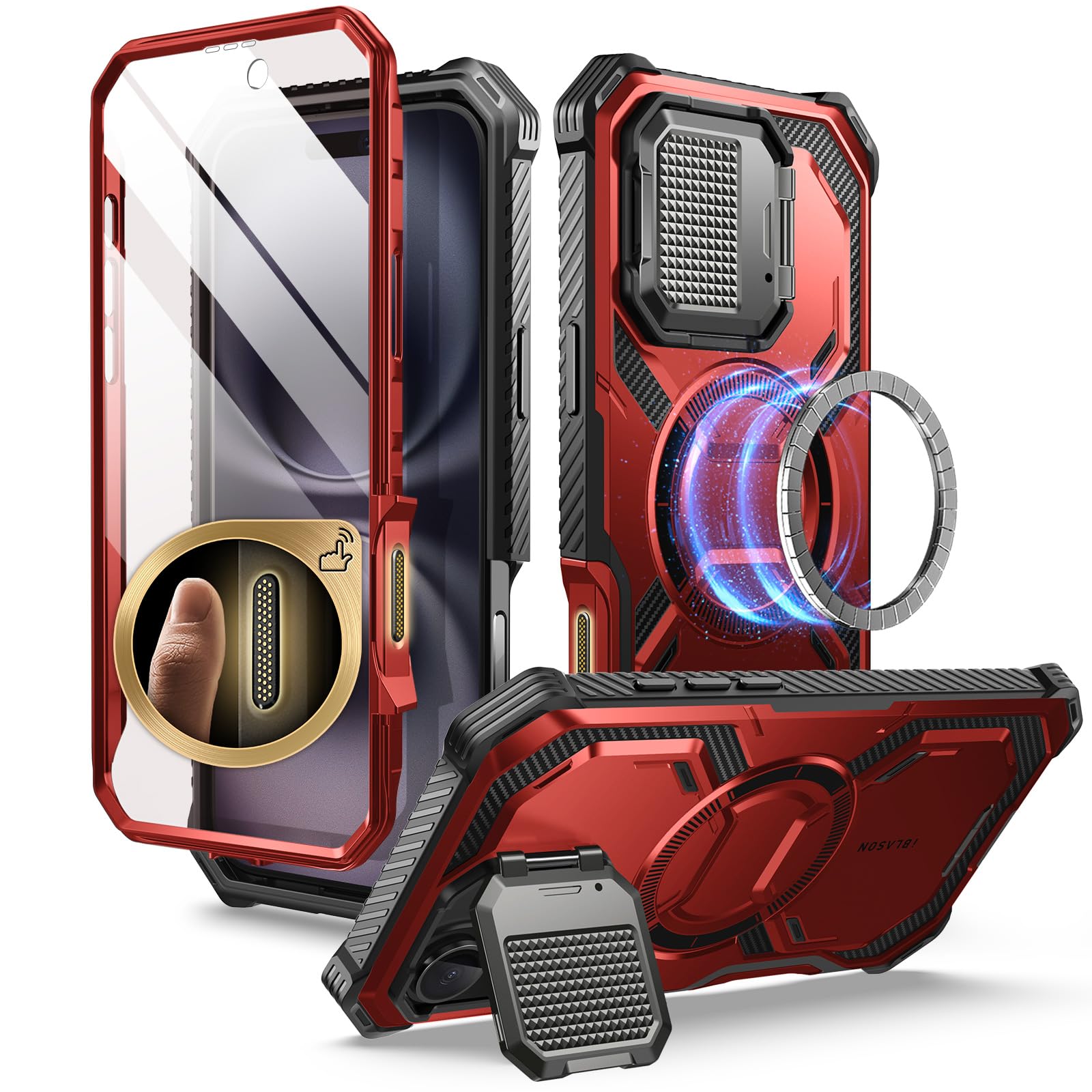 Funda De Teléfono I-blason Armorbox Para Iphone 16 Con Magsafe Red - Venta Internacional.