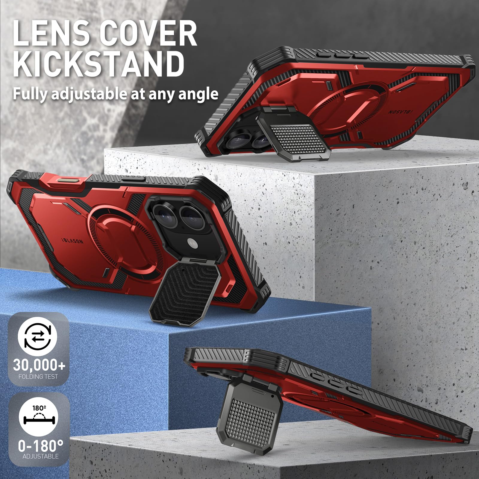 Foto 8 pulgar | Funda De Teléfono I-blason Armorbox Para Iphone 16 Con Magsafe Red - Venta Internacional.