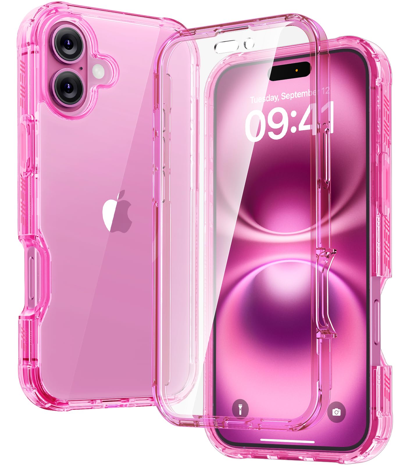 Foto 2 pulgar | Funda De Teléfono Diaclara Diseñada Para Iphone 16 6.1 (rosa Transparente) - Venta Internacional.