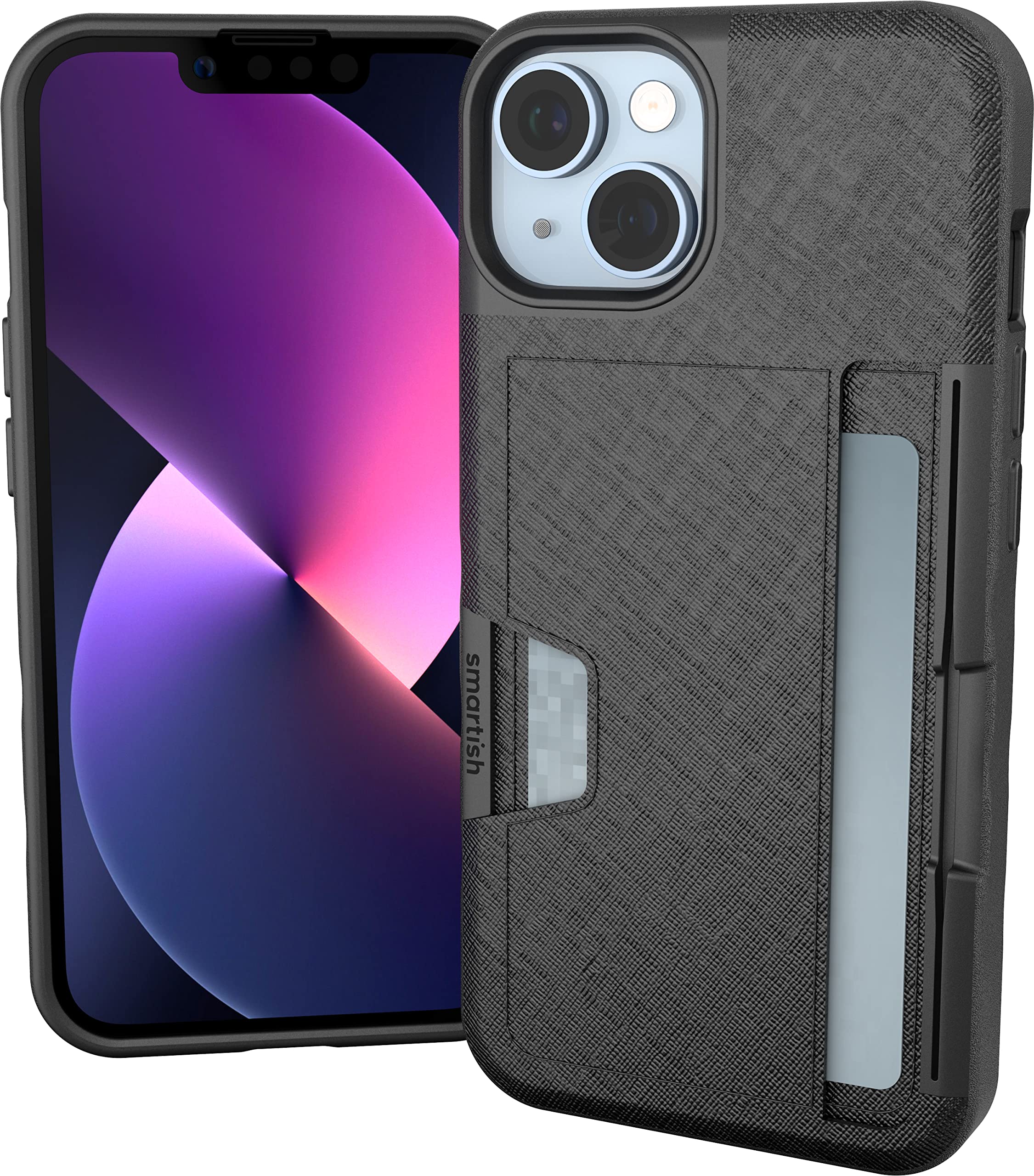 Foto 2 pulgar | Funda Tipo Cartera Smartish  Para Iphone 14 Wallet Slayer Vol. 2, Negra - Venta Internacional.