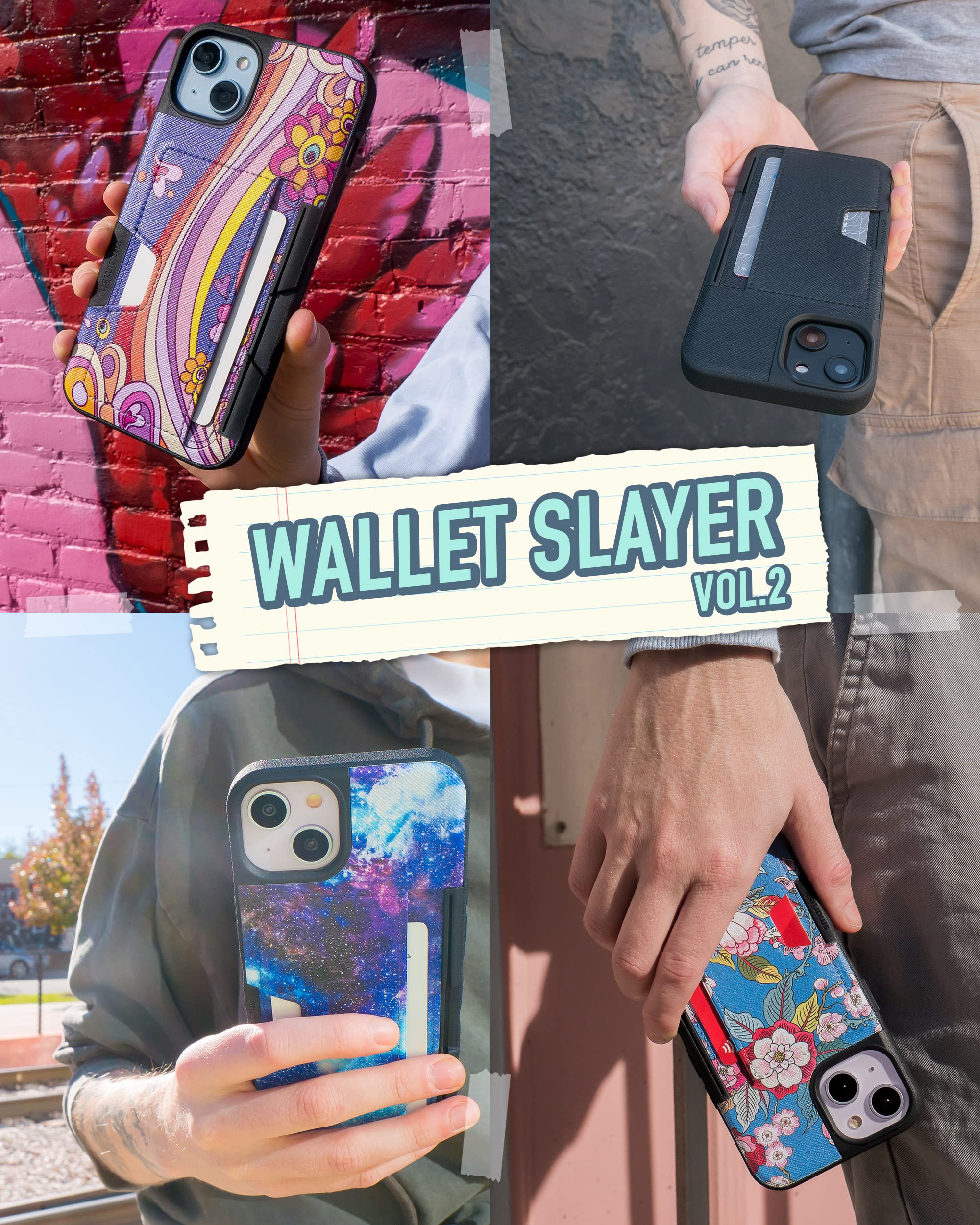 Foto 7 pulgar | Funda Tipo Cartera Smartish  Para Iphone 14 Wallet Slayer Vol. 2, Negra - Venta Internacional.