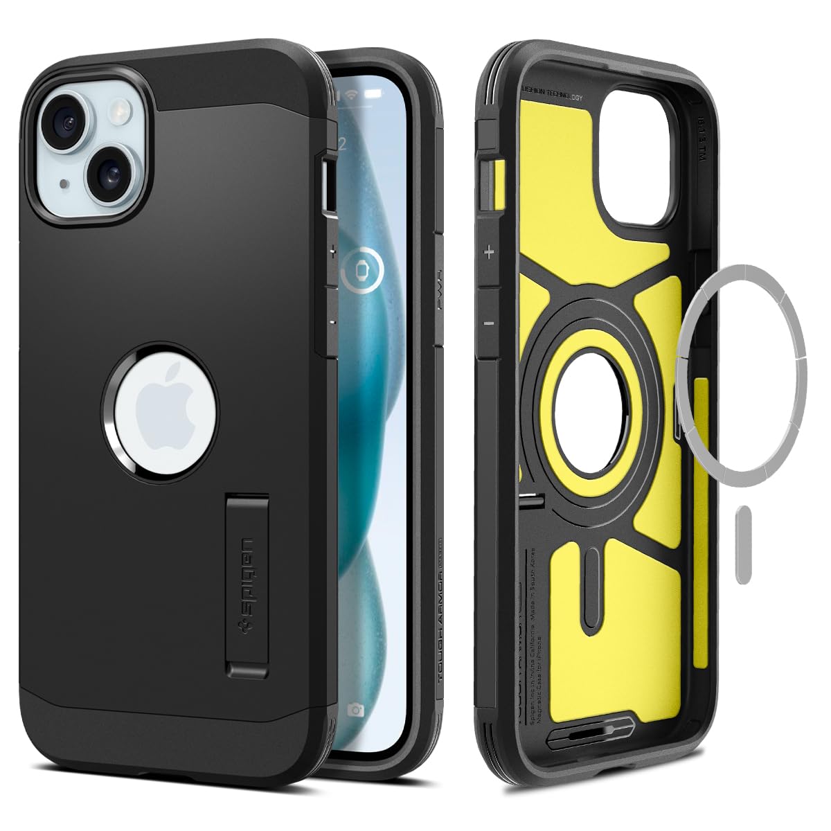 Foto 2 pulgar | Funda Spigen Tough Armor Magfit Para Iphone 15 Plus, Color Negro - Venta Internacional.
