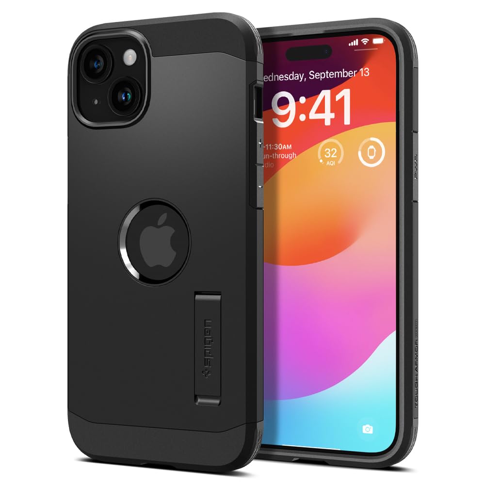 Foto 5 pulgar | Funda Spigen Tough Armor Magfit Para Iphone 15 Plus, Color Negro - Venta Internacional.