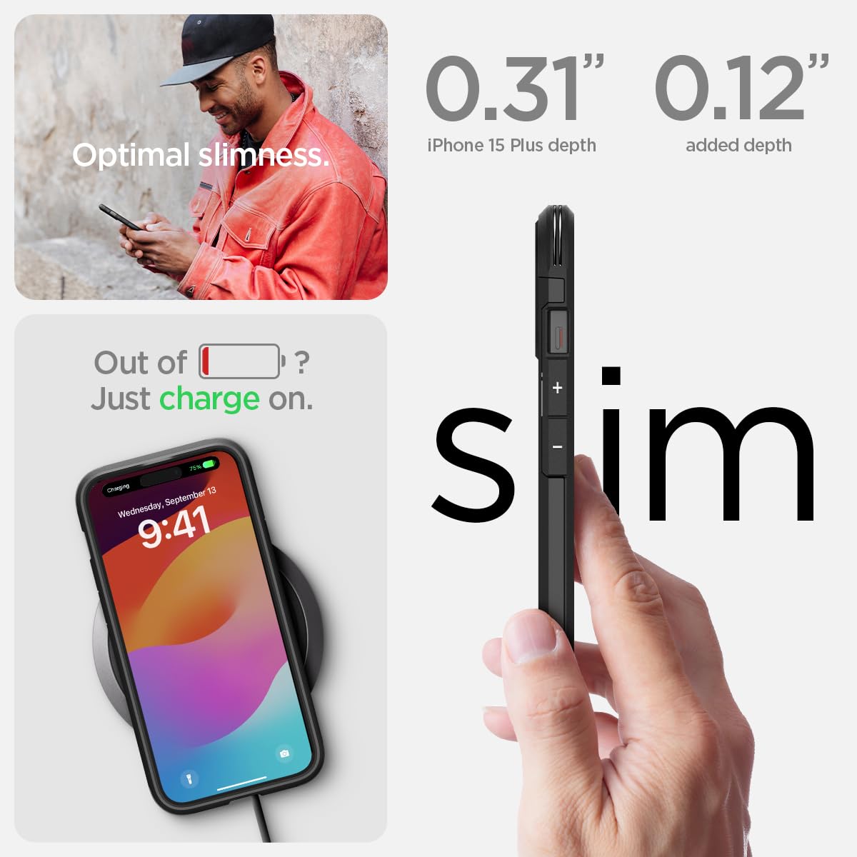 Foto 8 pulgar | Funda Spigen Tough Armor Magfit Para Iphone 15 Plus, Color Negro - Venta Internacional.