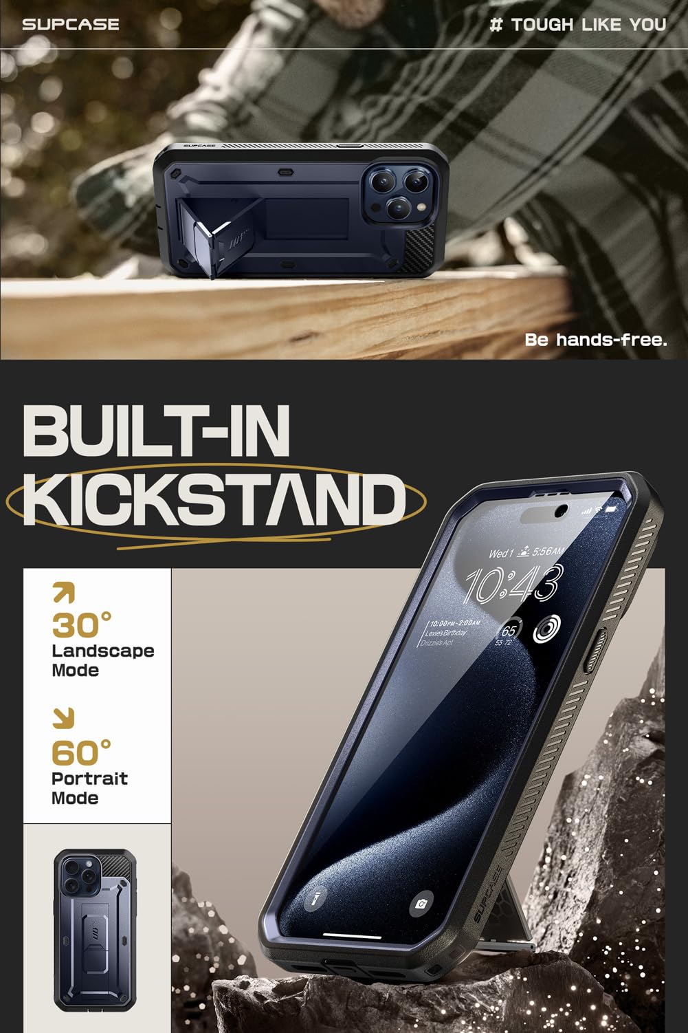 Foto 5 pulgar | Funda De Teléfono Supcase Unicorn Beetle Pro Para Iphone 15 Pro - Venta Internacional.