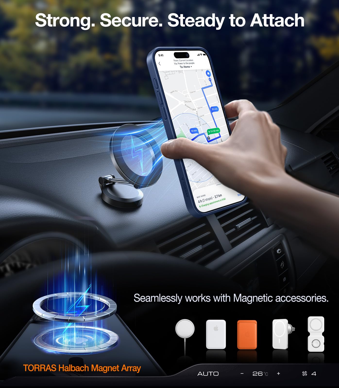 Foto 4 pulgar | Funda Para Teléfono Torras Con Soporte Magnético Mejorado Para Iphone 15 Pro, Azul - Venta Internacional.