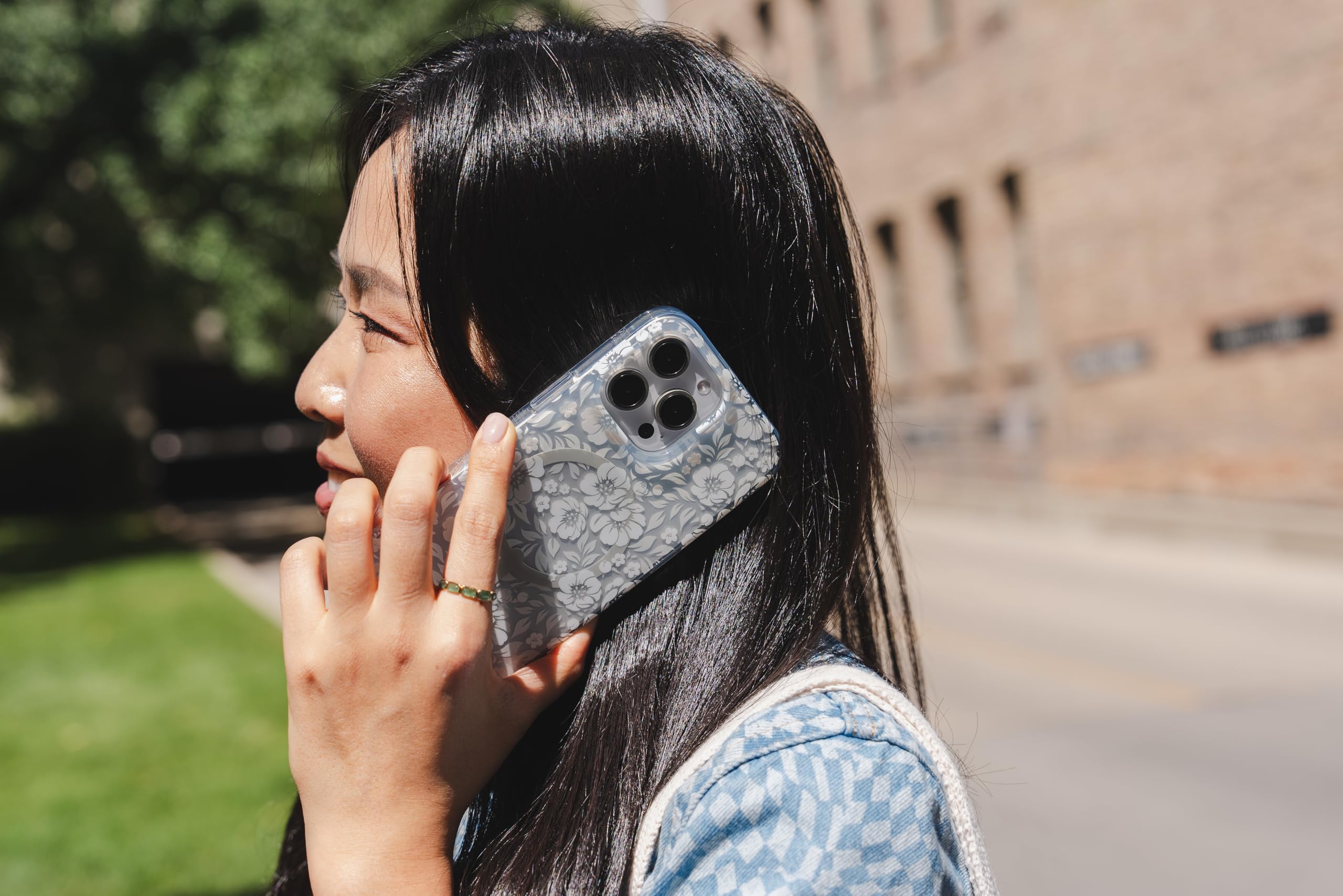 Foto 7 pulgar | Funda De Teléfono Zagg Milan Snap Para Iphone 16 Pro Con Estampado Floral Blanco - Venta Internacional.