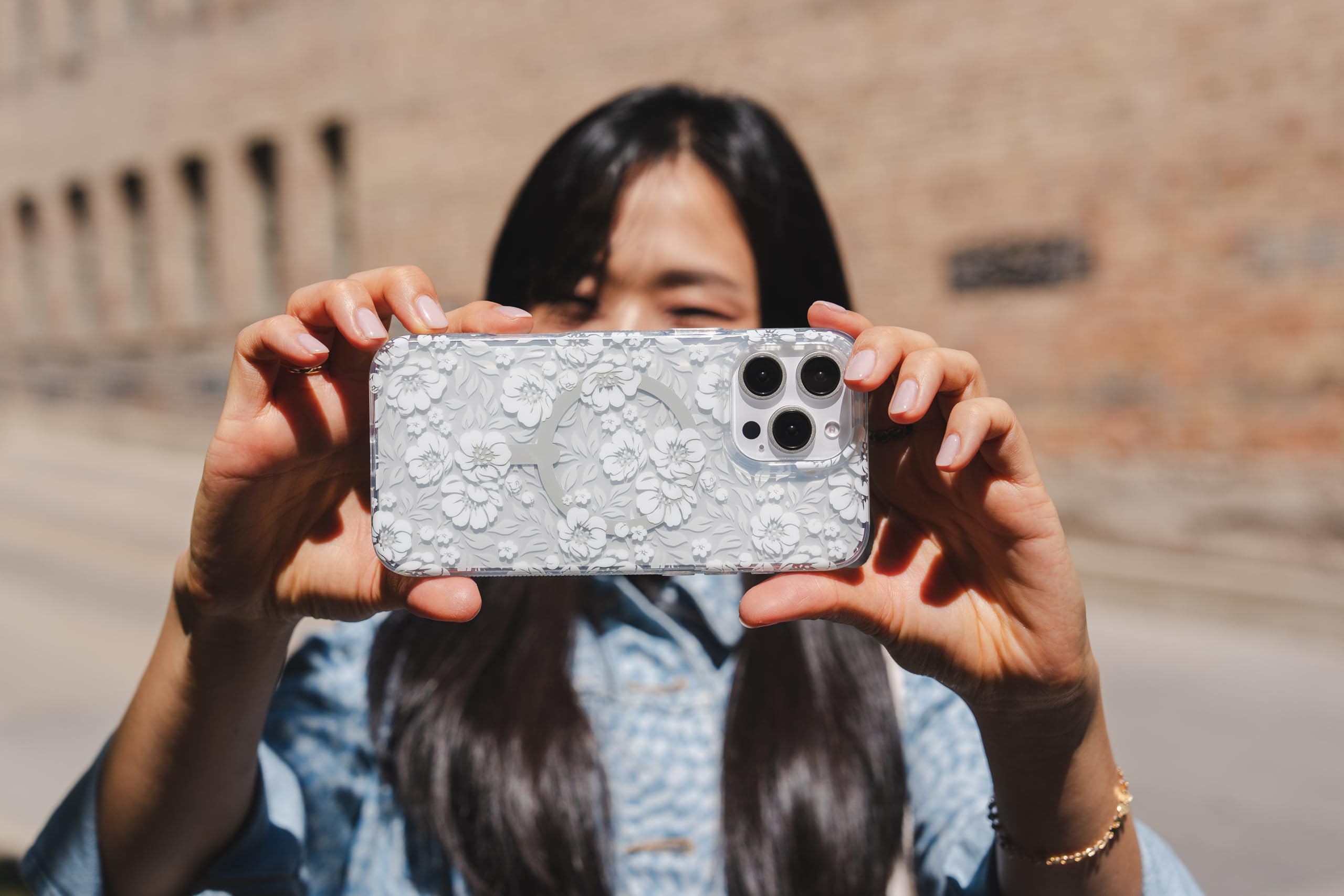 Foto 8 pulgar | Funda De Teléfono Zagg Milan Snap Para Iphone 16 Pro Con Estampado Floral Blanco - Venta Internacional.