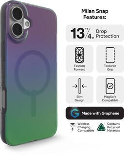 Foto 3 | Funda De Teléfono Zagg Milan Snap Para Iphone 16 Plus Que Cambia De Color - Venta Internacional.