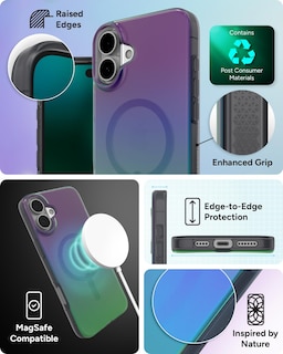 Foto 5 | Funda De Teléfono Zagg Milan Snap Para Iphone 16 Plus Que Cambia De Color - Venta Internacional.