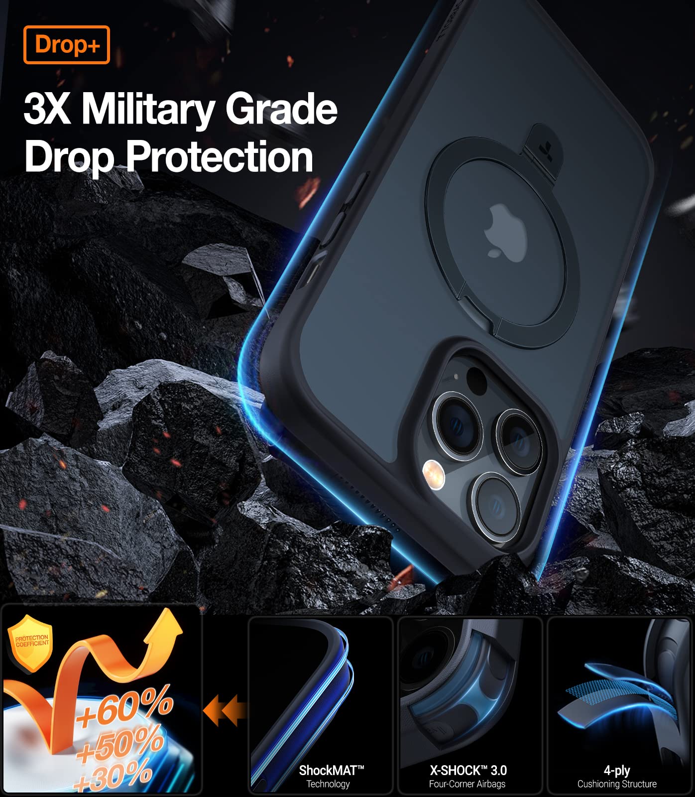 Foto 5 pulgar | Funda De Teléfono Torras Magnética A Prueba De Golpes Para Iphone 13 Pro De 6.1 Pulgadas - Venta Internacional.