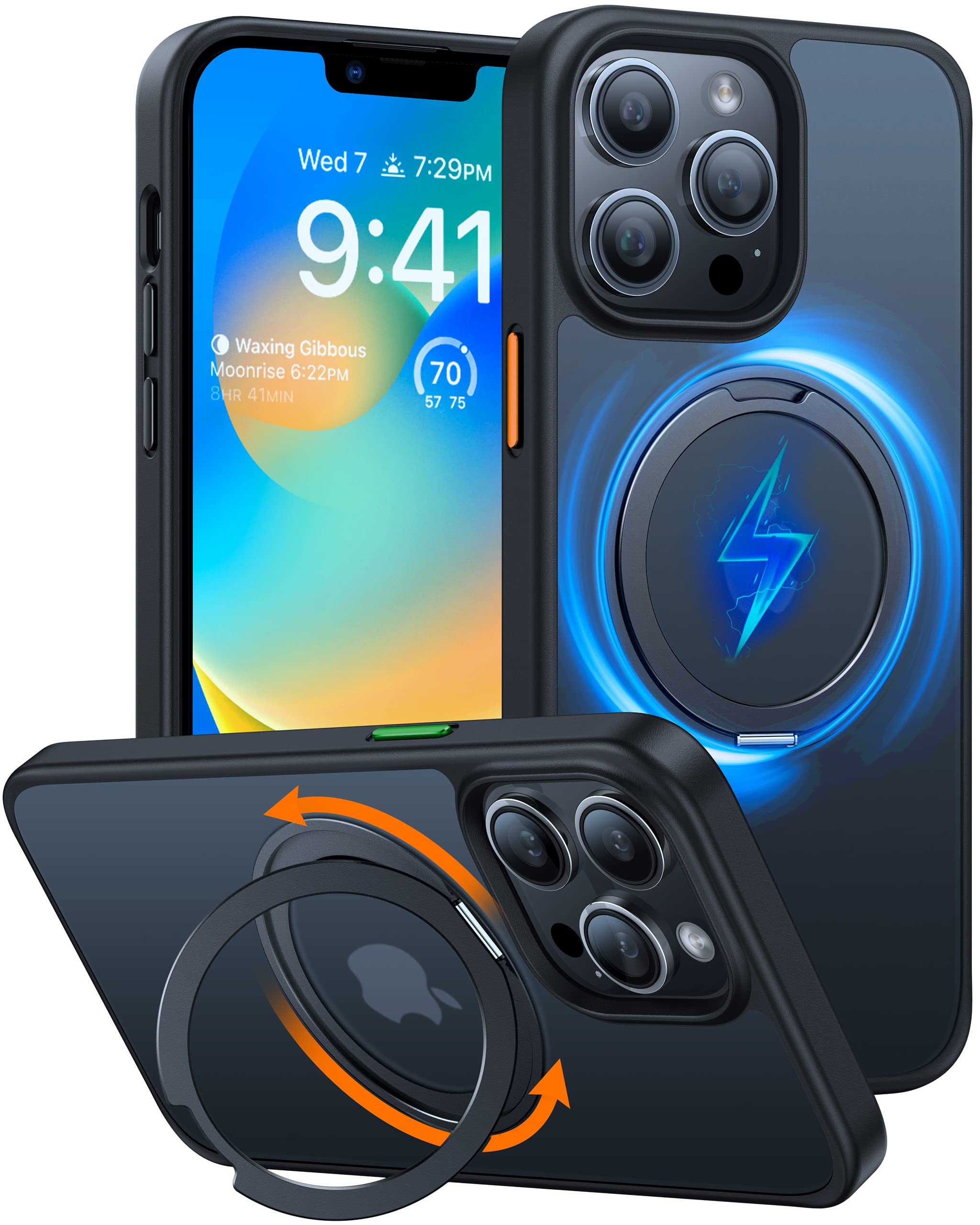 Foto 2 pulgar | Funda De Teléfono Torras Upro Ostand Pro Para Iphone 13 Pro Negra - Venta Internacional.