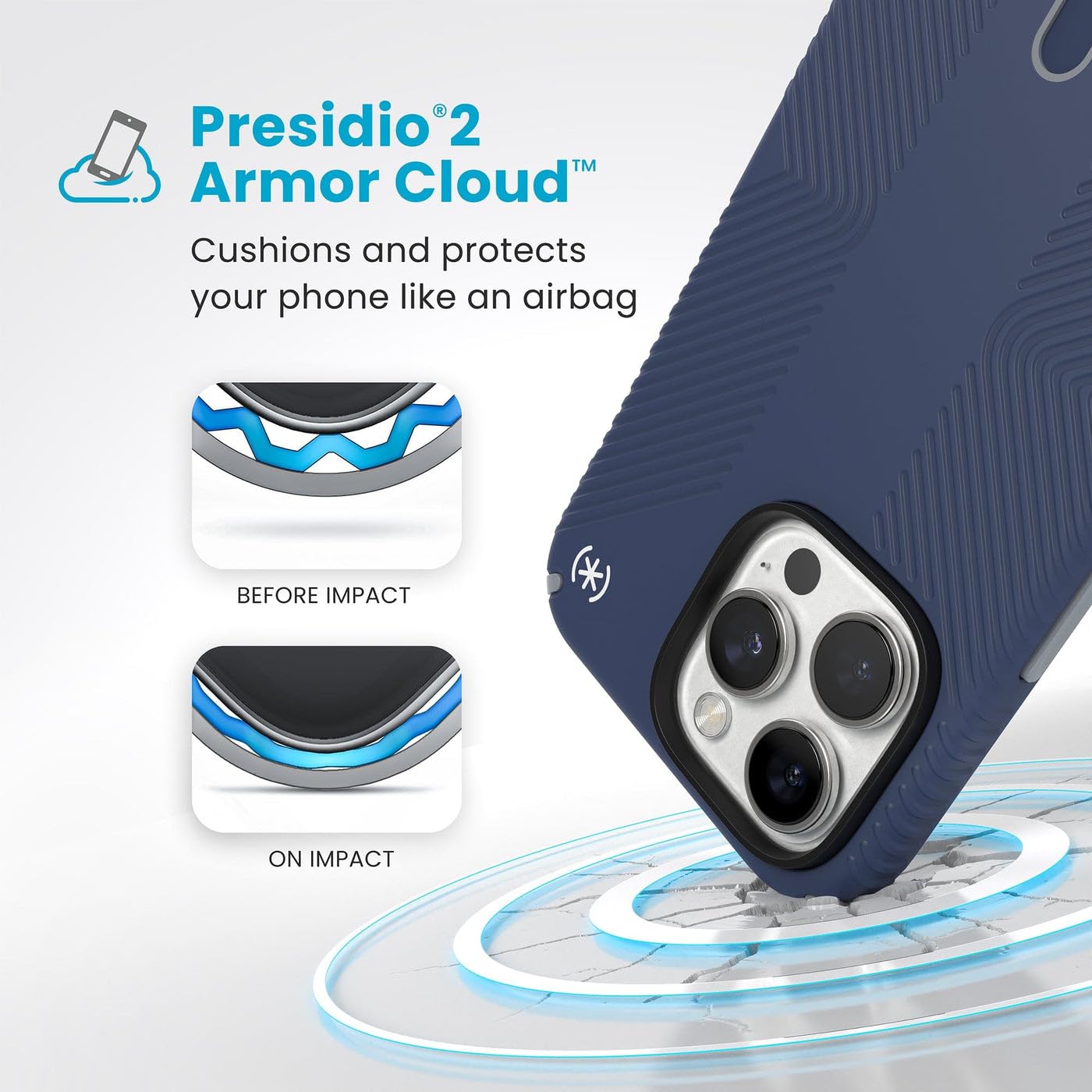 Foto 3 | Funda Para Teléfono Speck Presidio 2 Grip Magsafe Para Iphone 16 Pro Max - Venta Internacional.