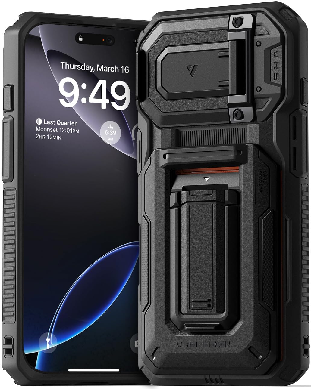 Funda Tipo Cartera Con Tarjetero Vrs Design Origin Para Iphone 16 Pro - Venta Internacional.