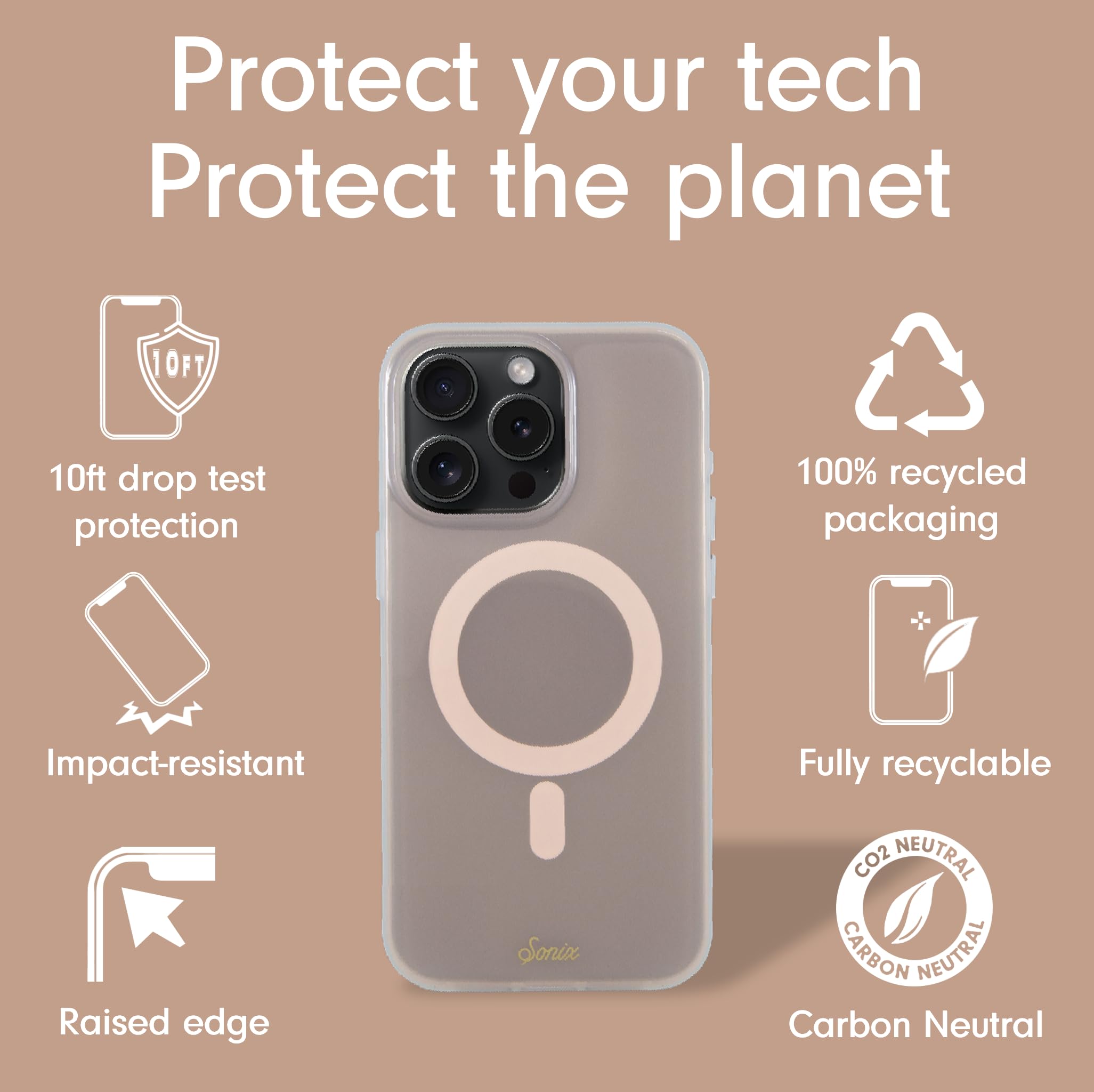 Foto 3 | Funda De Teléfono Sonix Jelly Apricot Para Iphone 15 Pro Max Con Magsafe - Venta Internacional.