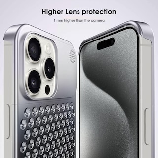Foto 4 | Funda De Teléfono Arae Para Iphone 15 Pro Max, Aleación De Aluminio Gris - Venta Internacional.