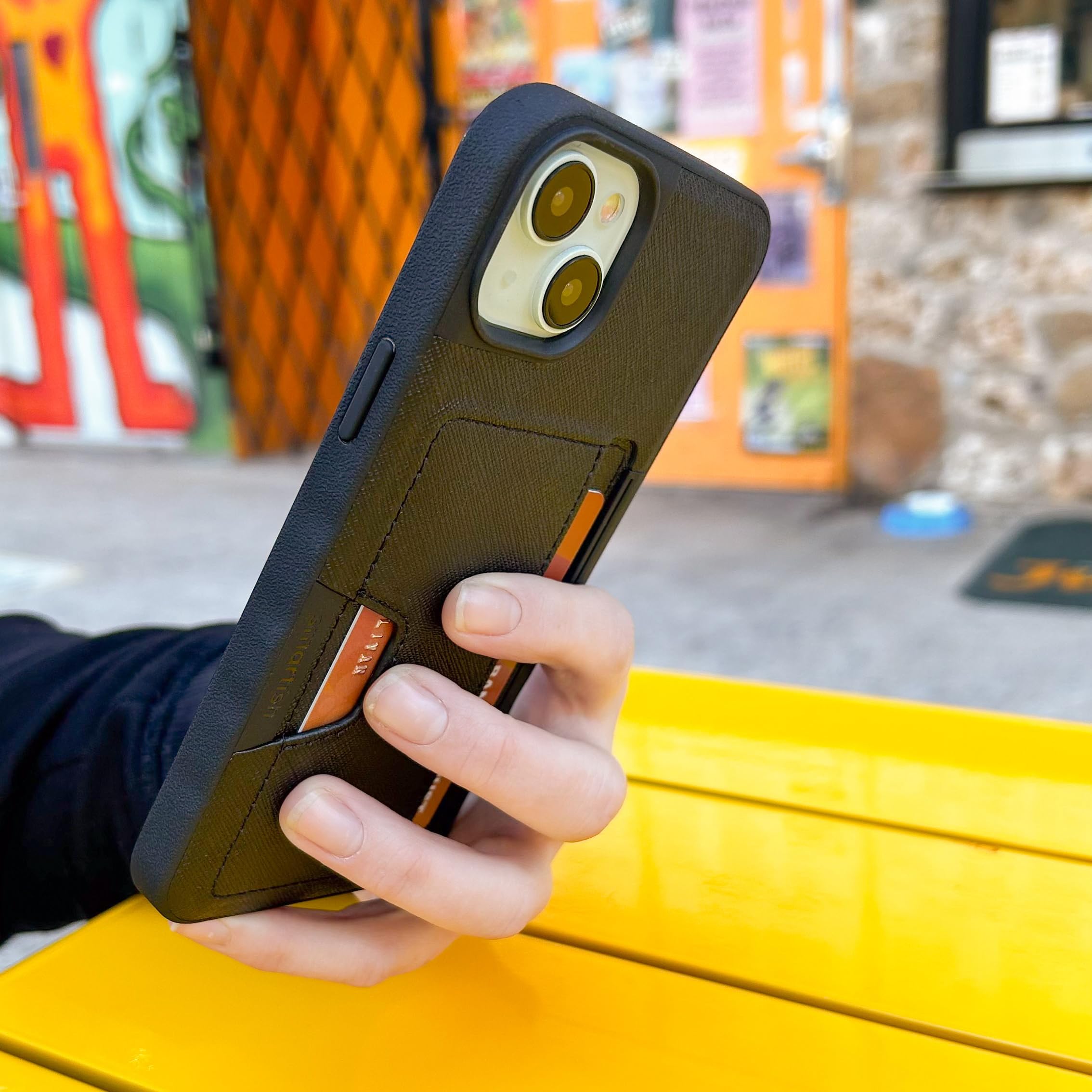 Foto 3 pulgar | Funda Tipo Cartera Smartish  Para Iphone 15 Wallet Slayer Vol. 2, Negra - Venta Internacional.