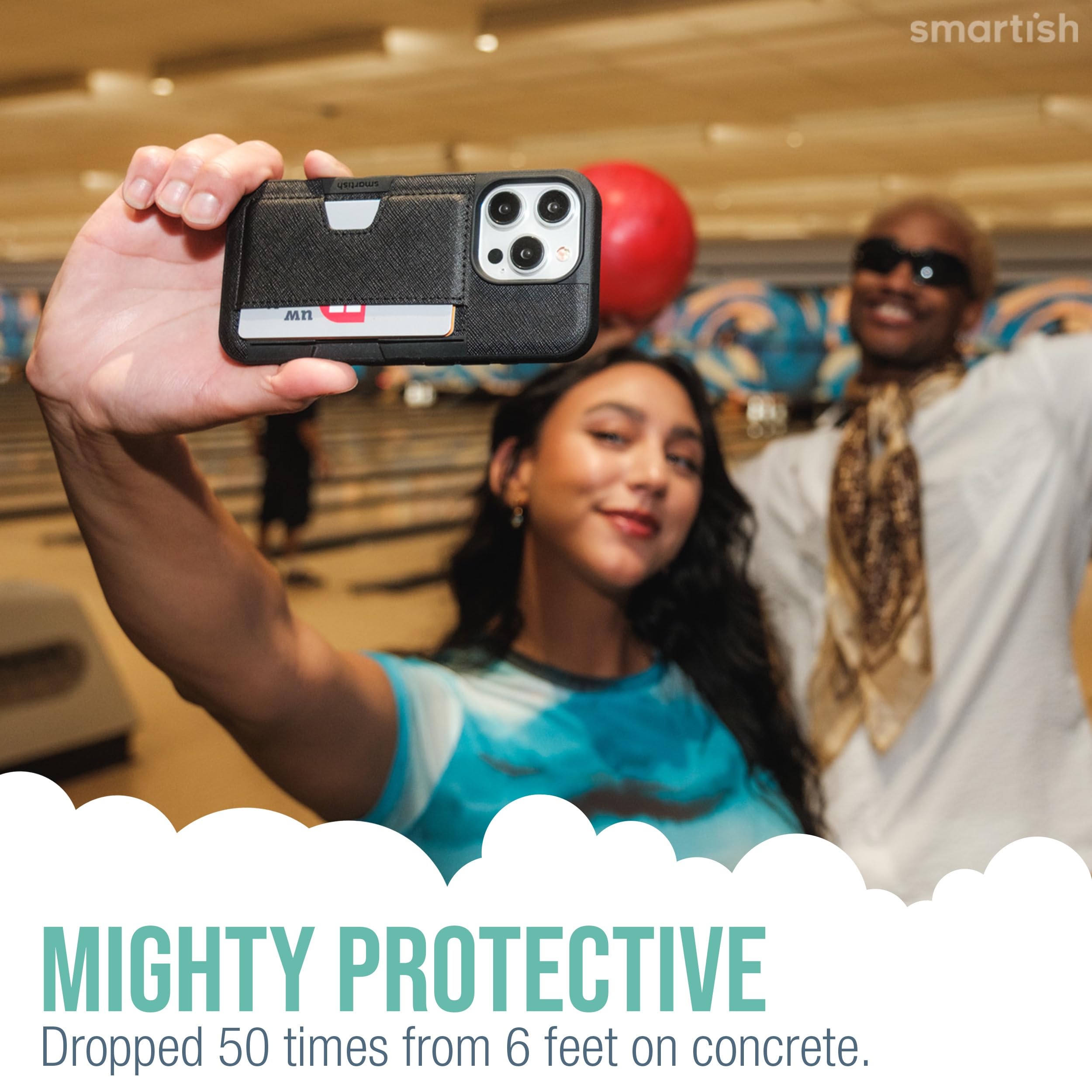 Foto 5 pulgar | Funda Tipo Cartera Smartish  Para Iphone 15 Wallet Slayer Vol. 2, Negra - Venta Internacional.