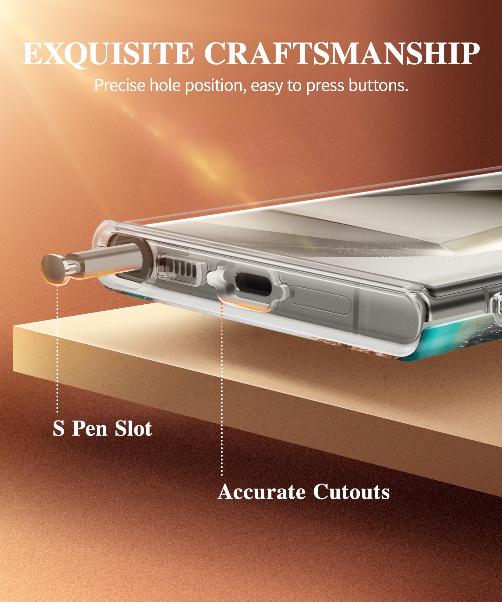 Foto 7 | Funda De Teléfono Gviewin Diseñada Para Samsung Galaxy S24 Ultra - Venta Internacional.