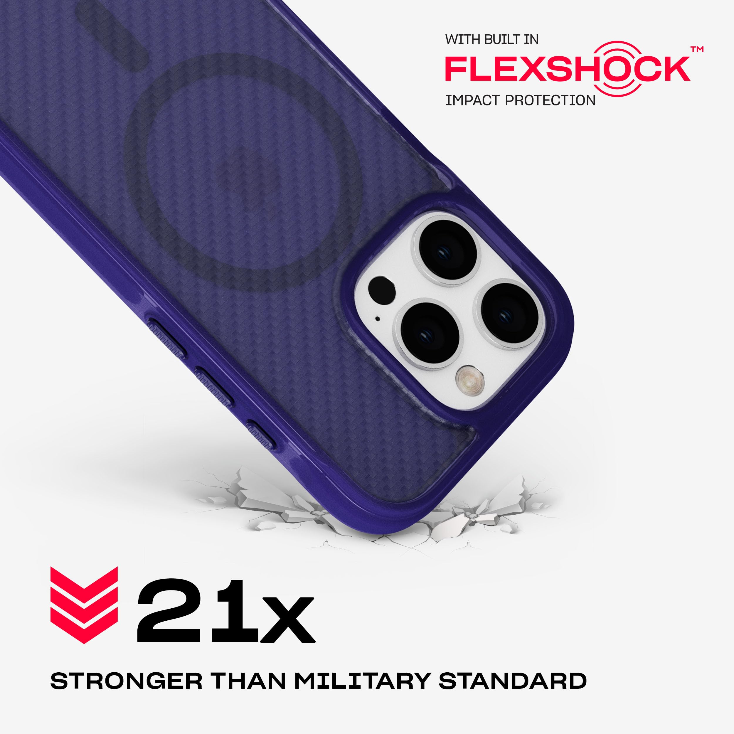 Foto 4 pulgar | Funda Tech21 Evoarmor Para Iphone 16 Pro Con Magsafe Blue - Venta Internacional.