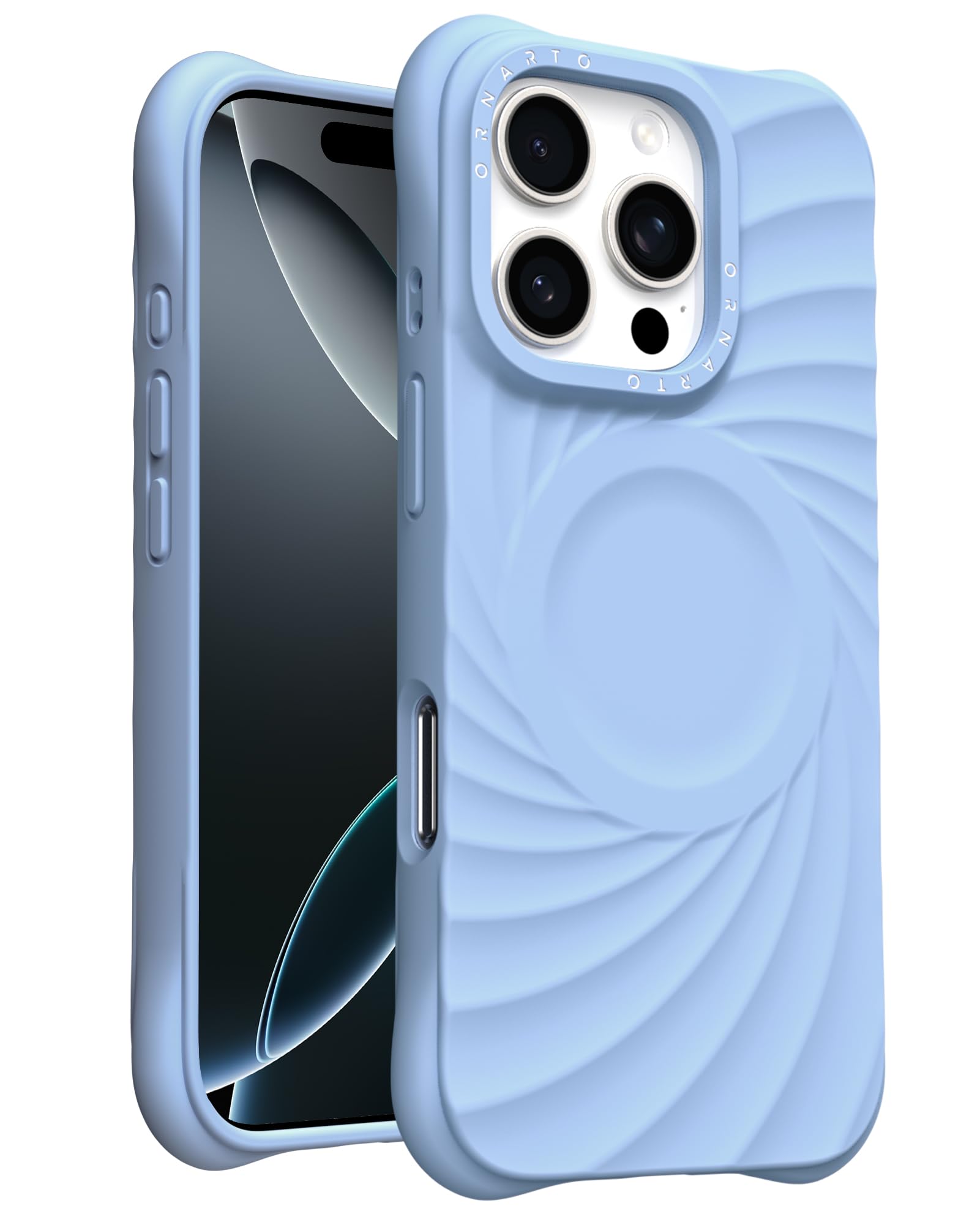 Funda De Teléfono Ornarto Vortuxe Para Iphone 16 Pro Max Silicone Sky - Venta Internacional.