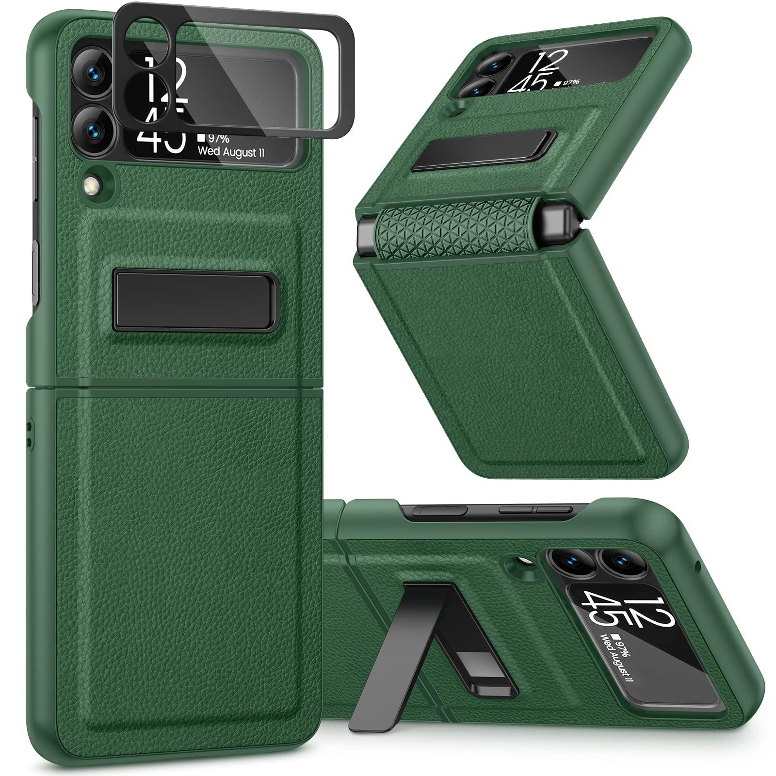 Foto 2 pulgar | Funda Con Función Atril Para Samsung Galaxy Z Flip 3 5g Con Protector - Venta Internacional.