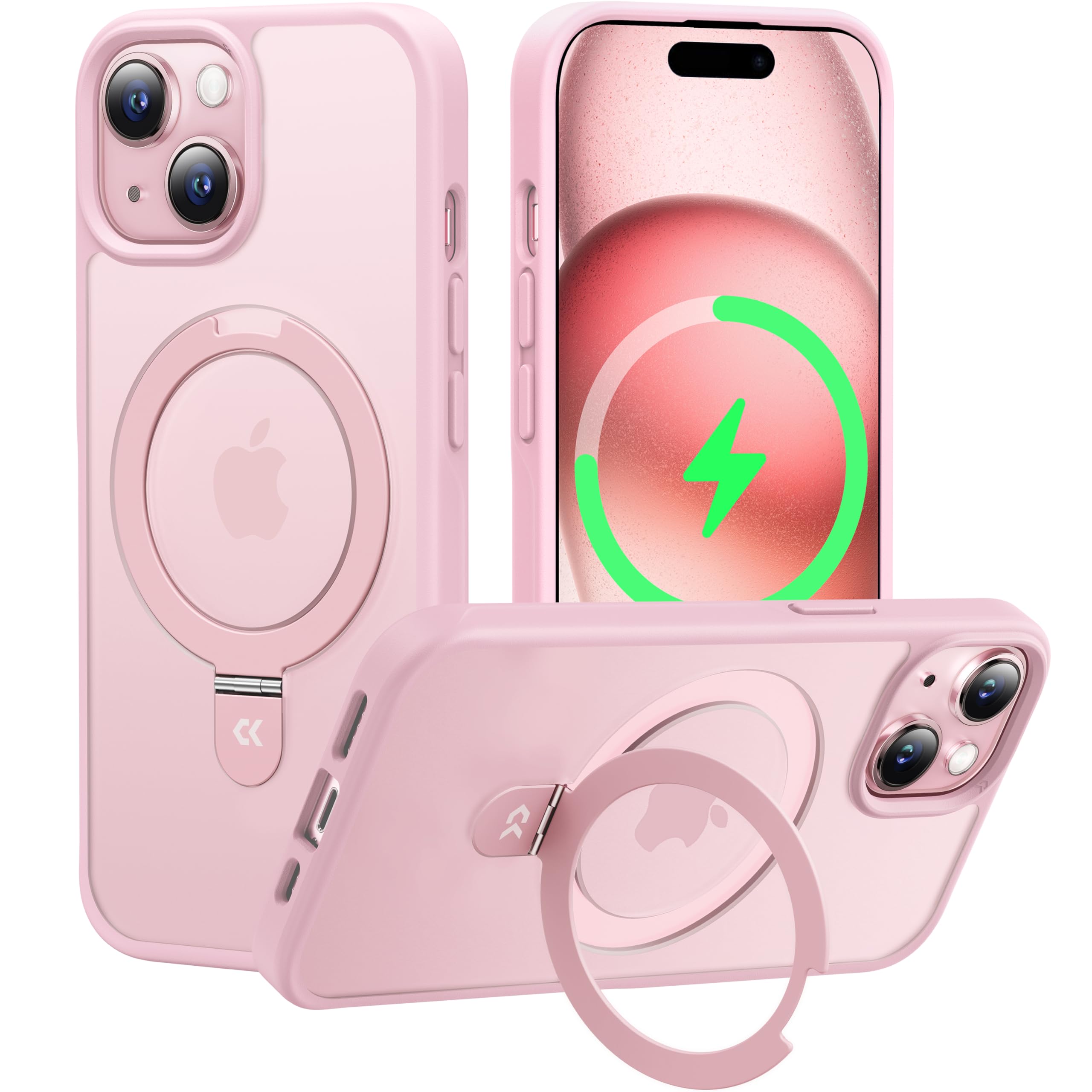 Foto 8 pulgar | Funda De Teléfono Casekoo Diseñada Para Iphone 15 Con Soporte Rosa - Venta Internacional.