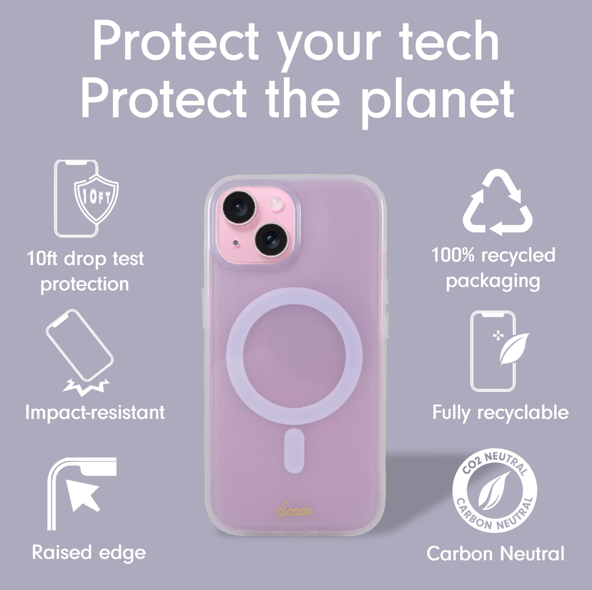 Foto 5 pulgar | Funda De Teléfono Sonix Jelly Lavender Para Iphone 15/14/13 Con Magsafe - Venta Internacional.