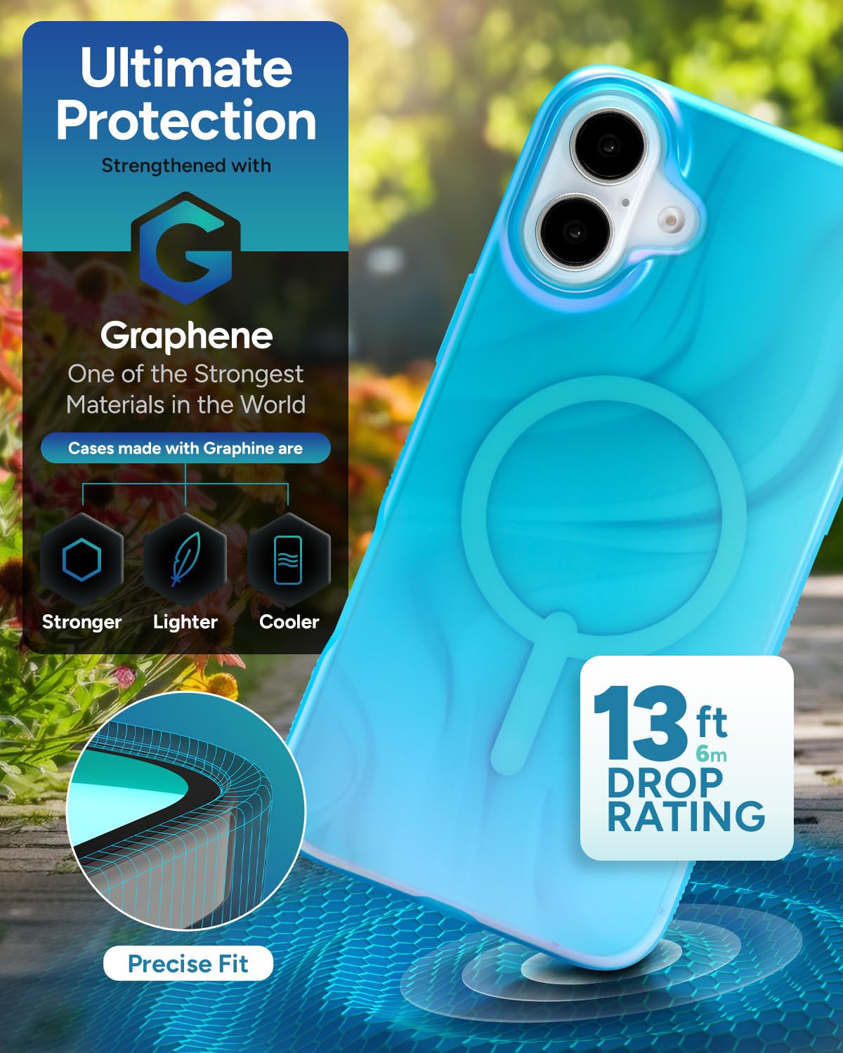 Foto 5 pulgar | Funda De Teléfono Zagg Milan Snap Para Iphone 16 Plus Que Cambia De Color - Venta Internacional.