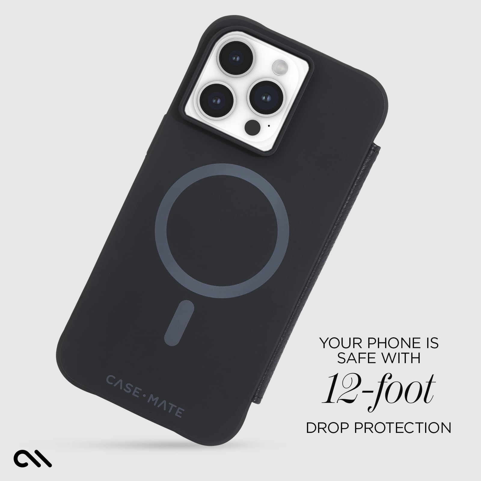 Foto 4 pulgar | Funda Para Teléfono Case-mate Wallet Folio Para Iphone 15 Pro Max, Color Negro - Venta Internacional.