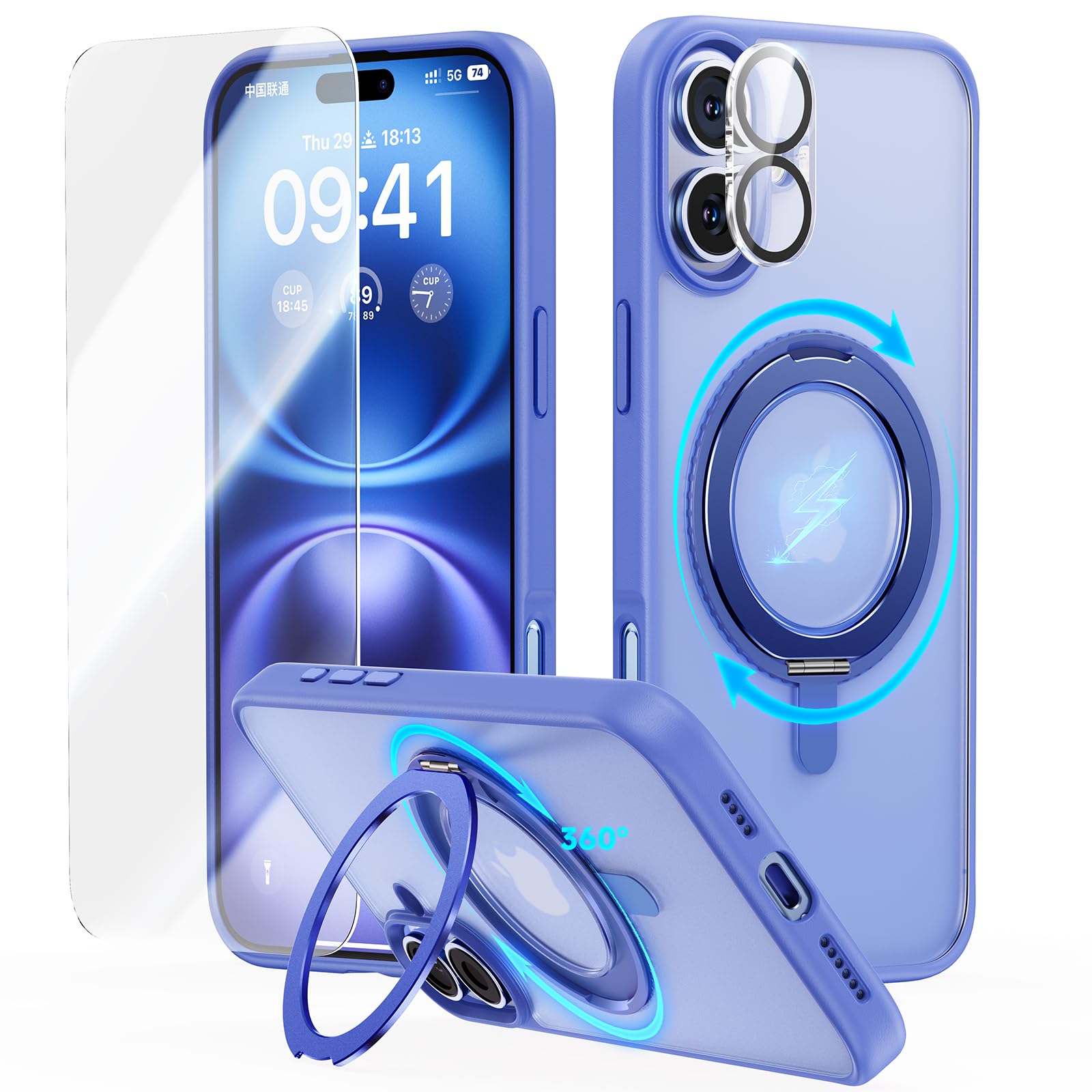 Foto 2 pulgar | Funda De Teléfono Jueshituo 3 En 1 Para Iphone 16 Plus Con Accesorios - Venta Internacional.