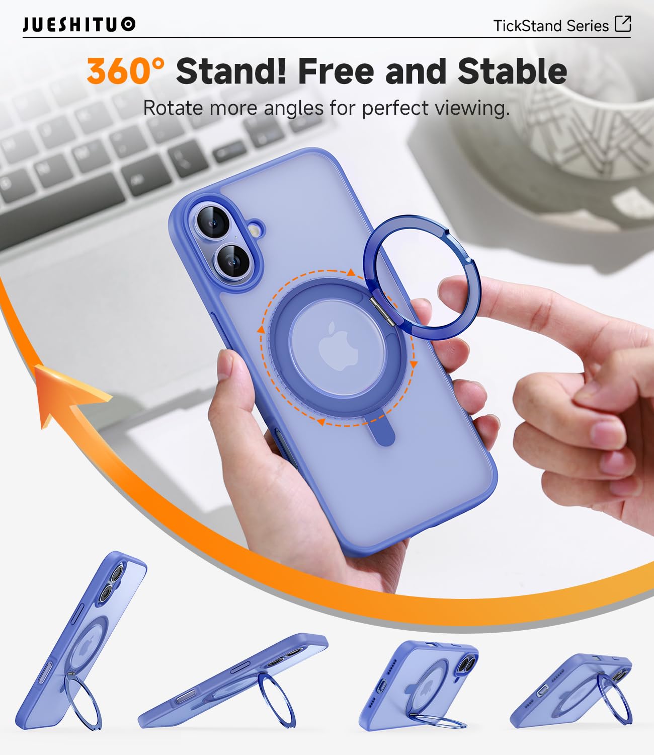 Foto 3 | Funda De Teléfono Jueshituo 3 En 1 Para Iphone 16 Plus Con Accesorios - Venta Internacional.