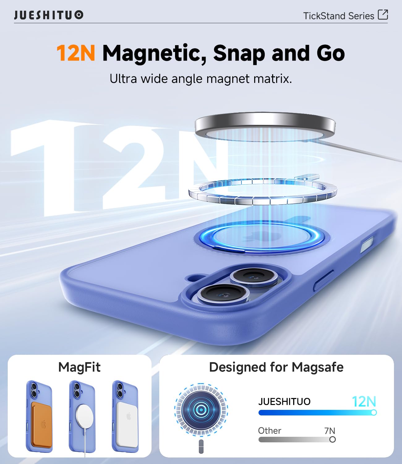Foto 5 pulgar | Funda De Teléfono Jueshituo 3 En 1 Para Iphone 16 Plus Con Accesorios - Venta Internacional.