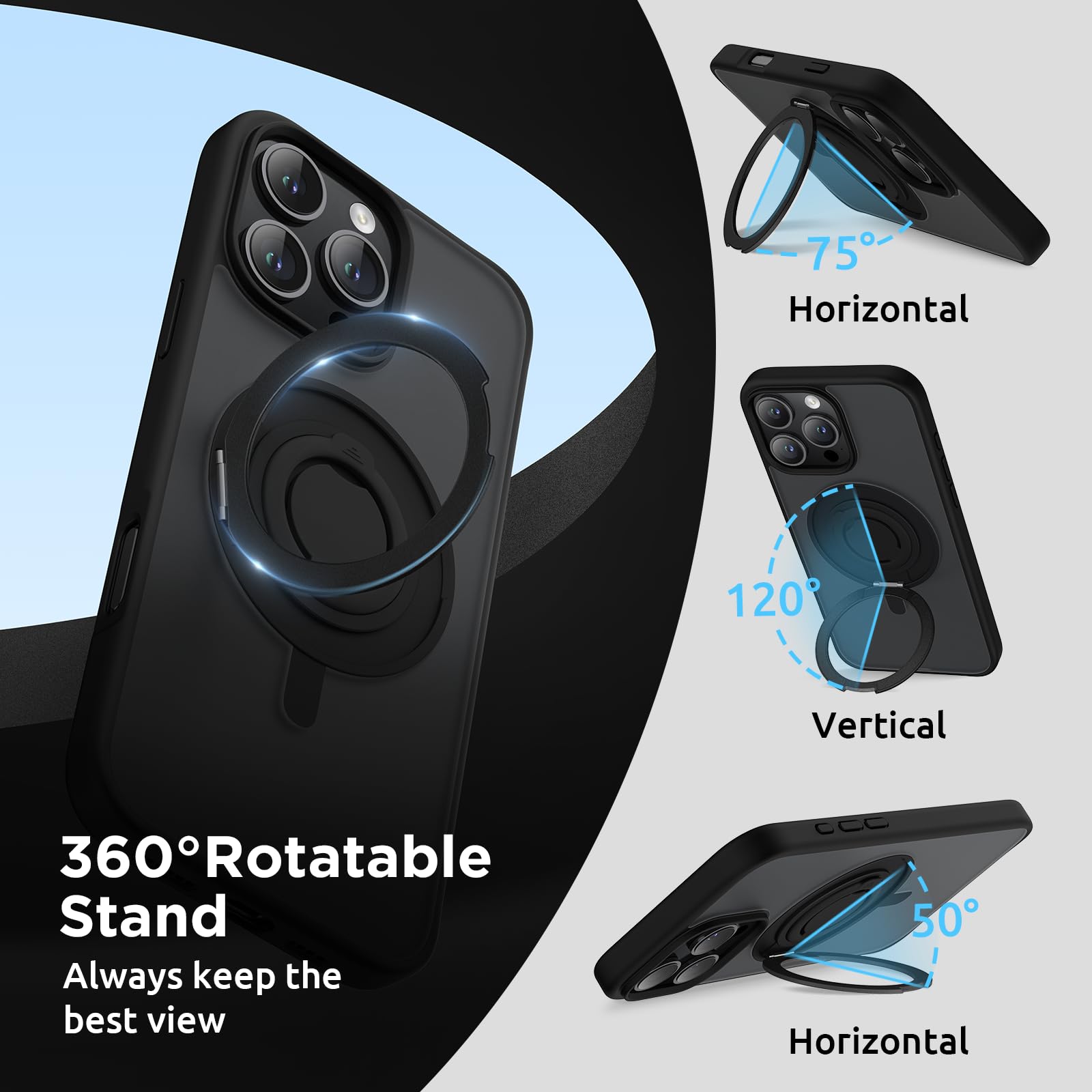 Foto 4 pulgar | Funda Surphy Con Soporte Magnético Para Iphone 16 Pro Max Con Anilla Para El Dedo - Venta Internacional.