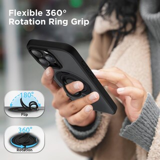 Foto 4 | Funda Surphy Con Soporte Magnético Para Iphone 16 Pro Max Con Anilla Para El Dedo - Venta Internacional.