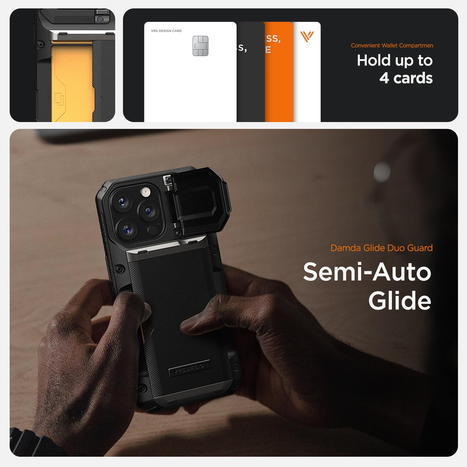 Foto 4 pulgar | Funda Para Teléfono Vrs Design Damda Glide Duoguard Para Iphone 16 Pro Max - Venta Internacional.