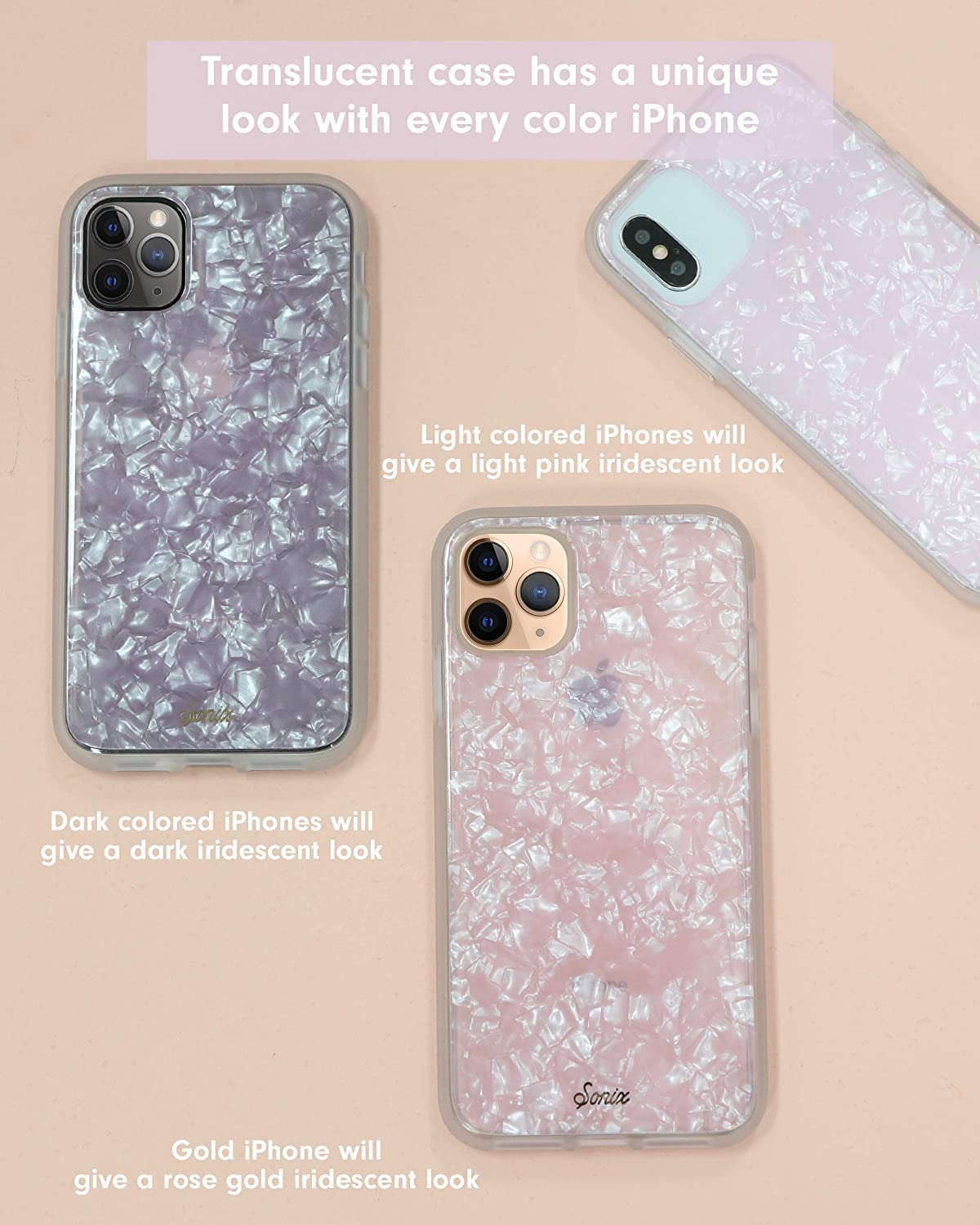 Foto 5 pulgar | Funda De Teléfono Sonix Compatible Con Iphone 14 Pro Marble Pink - Venta Internacional.