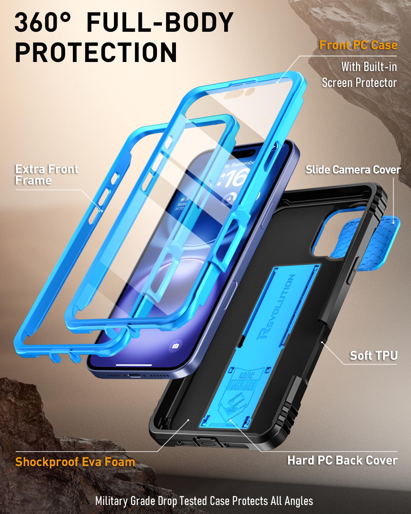 Foto 4 pulgar | Funda De Teléfono Poetic Revolution Para Iphone 16 Plus 6.7 - Venta Internacional.