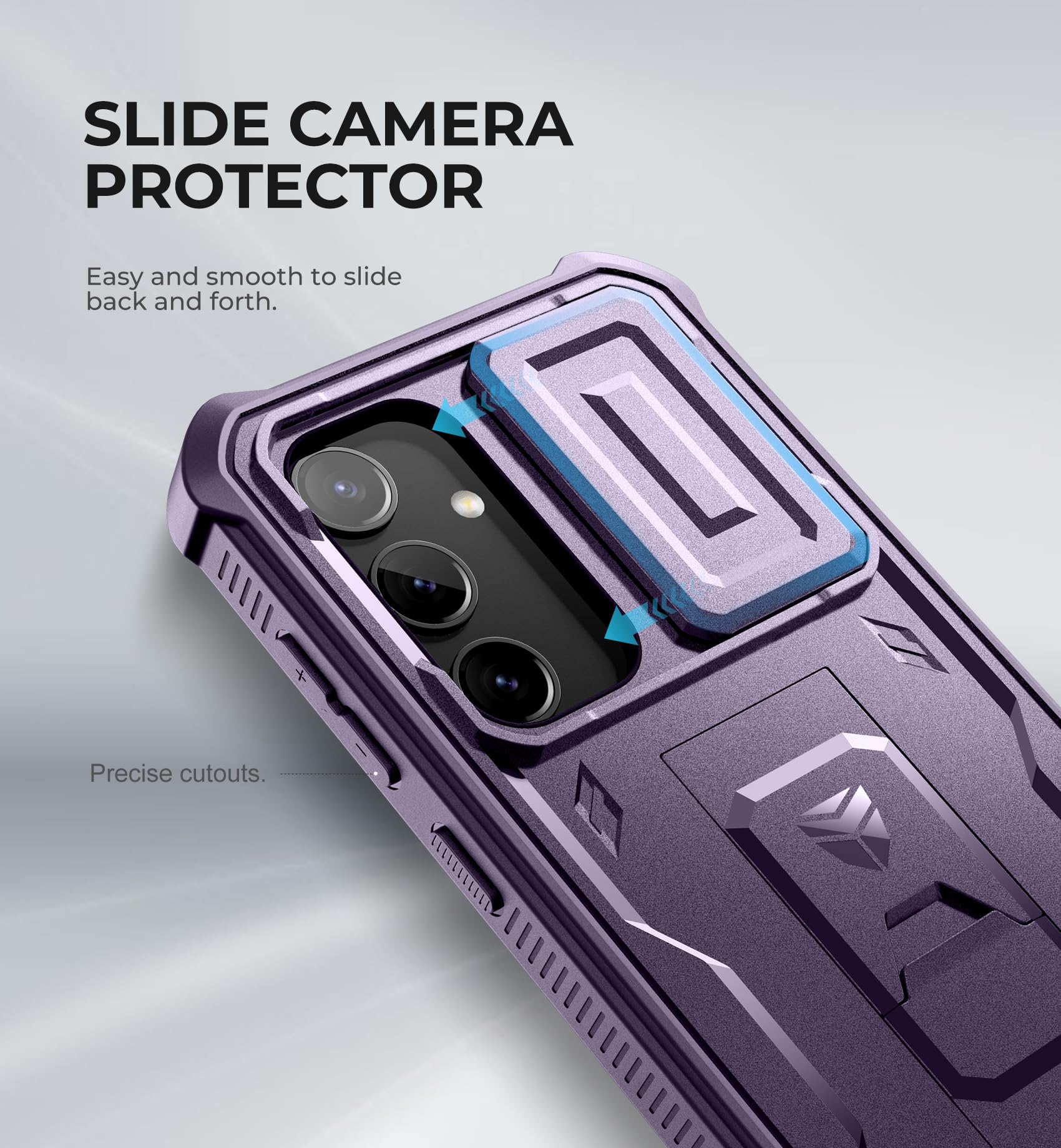 Foto 4 pulgar | Funda Dexnor Para Samsung Galaxy S24 Con Cámara Deslizante, Color Morado - Venta Internacional.