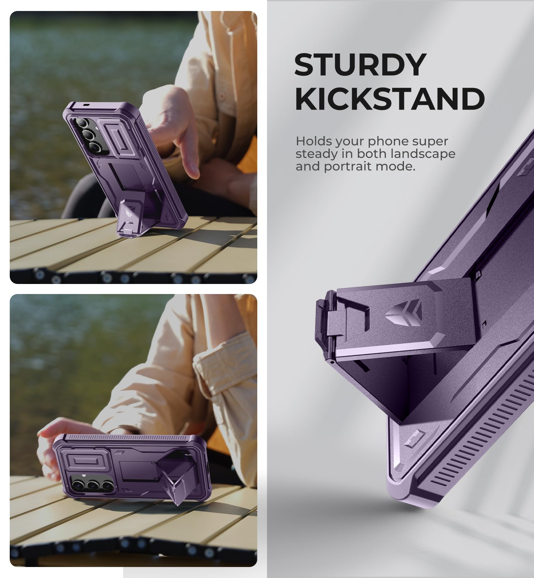 Foto 5 pulgar | Funda Dexnor Para Samsung Galaxy S24 Con Cámara Deslizante, Color Morado - Venta Internacional.