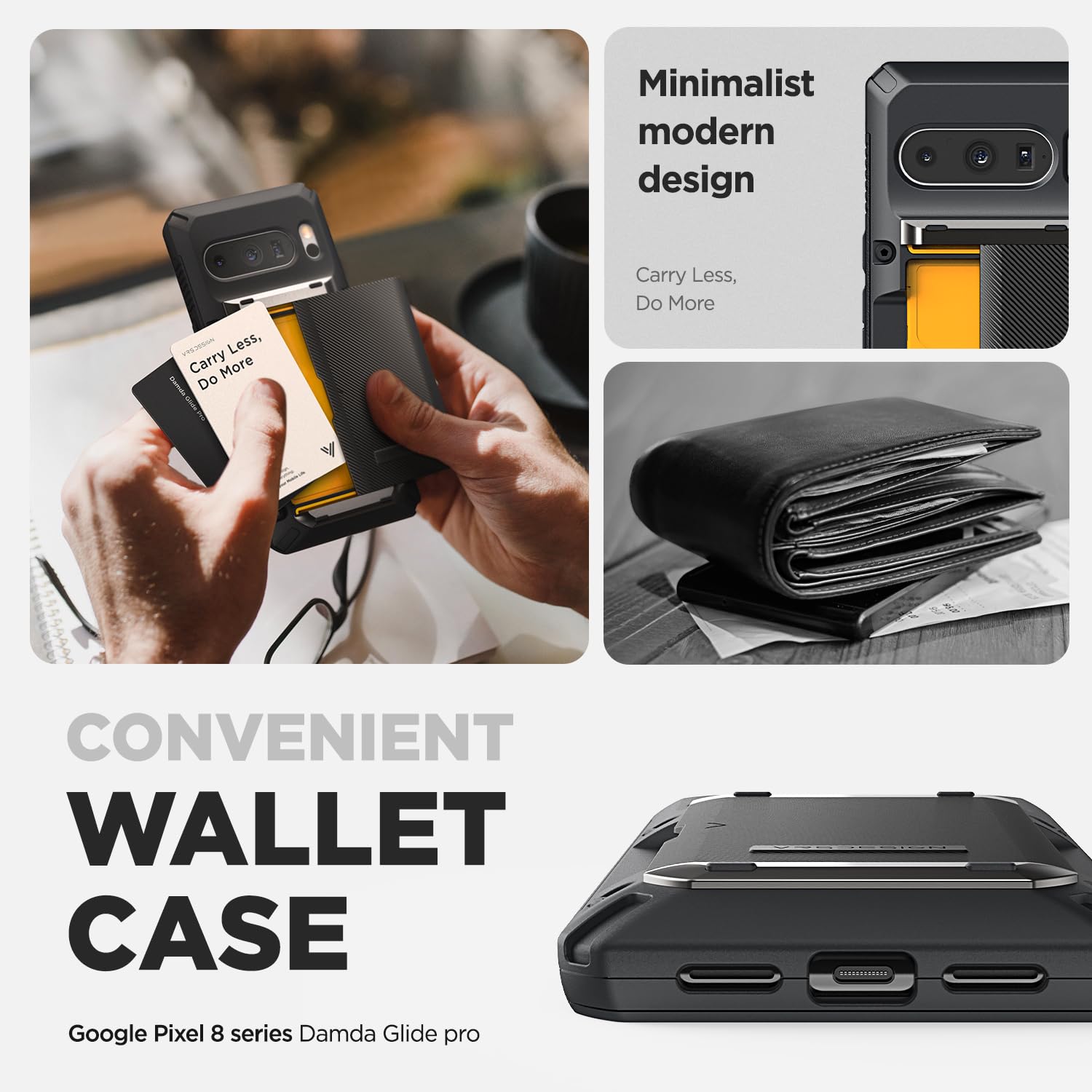 Foto 5 pulgar | Funda De Teléfono Vrs Design Damda Glide Pro Wallet Para Pixel 8 Pro - Venta Internacional.