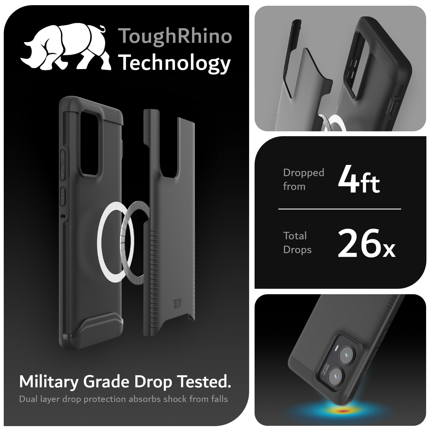 Foto 4 pulgar | Funda De Teléfono Tudia Merge Magsafe Compatible Con Motorola Edge 2024 - Venta Internacional.