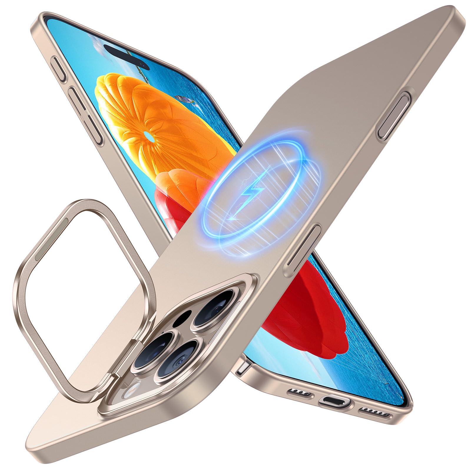 Foto 2 pulgar | Funda De Teléfono Torras Magnetic Slim Fit Con Soporte Para Iphone 16 Pro - Venta Internacional.