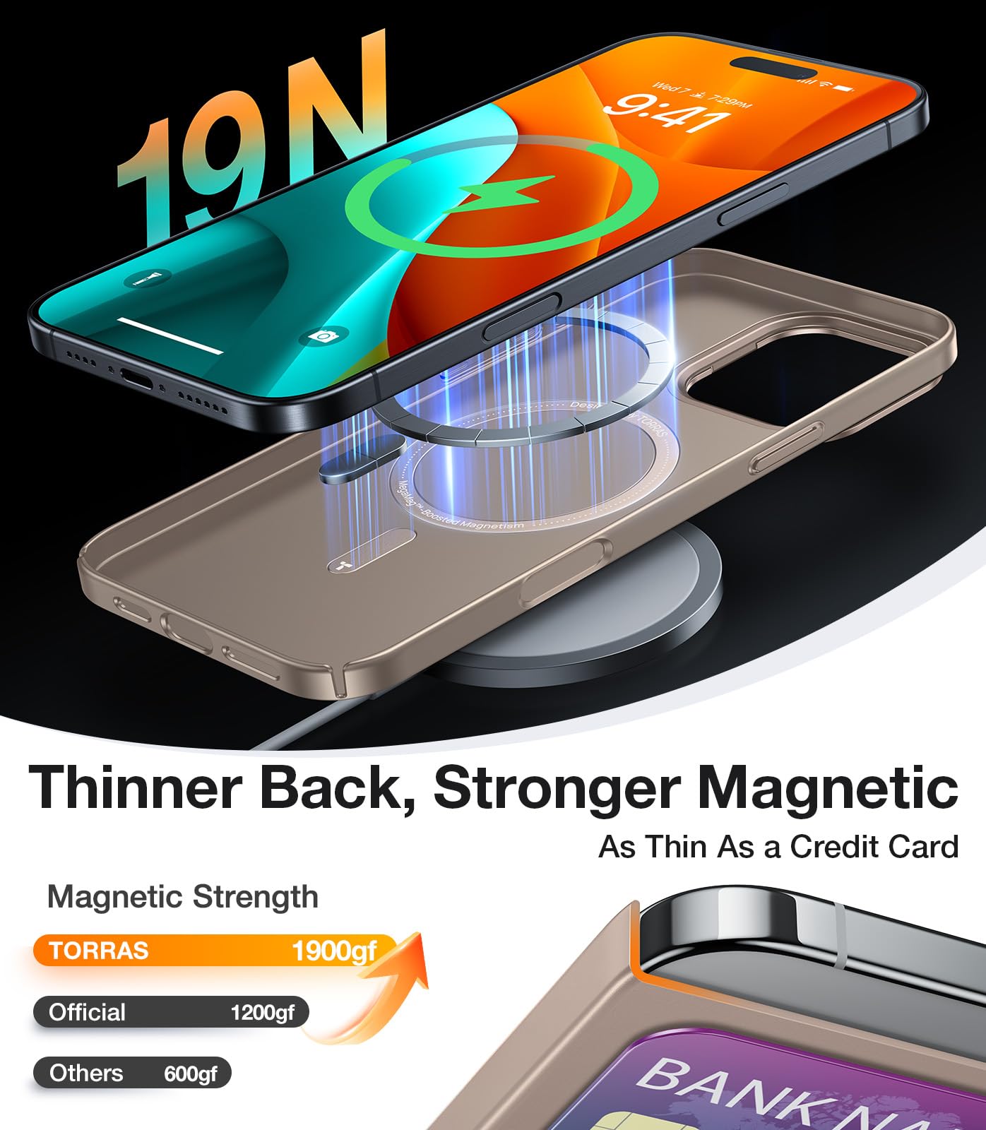 Foto 4 pulgar | Funda De Teléfono Torras Magnetic Slim Fit Con Soporte Para Iphone 16 Pro - Venta Internacional.