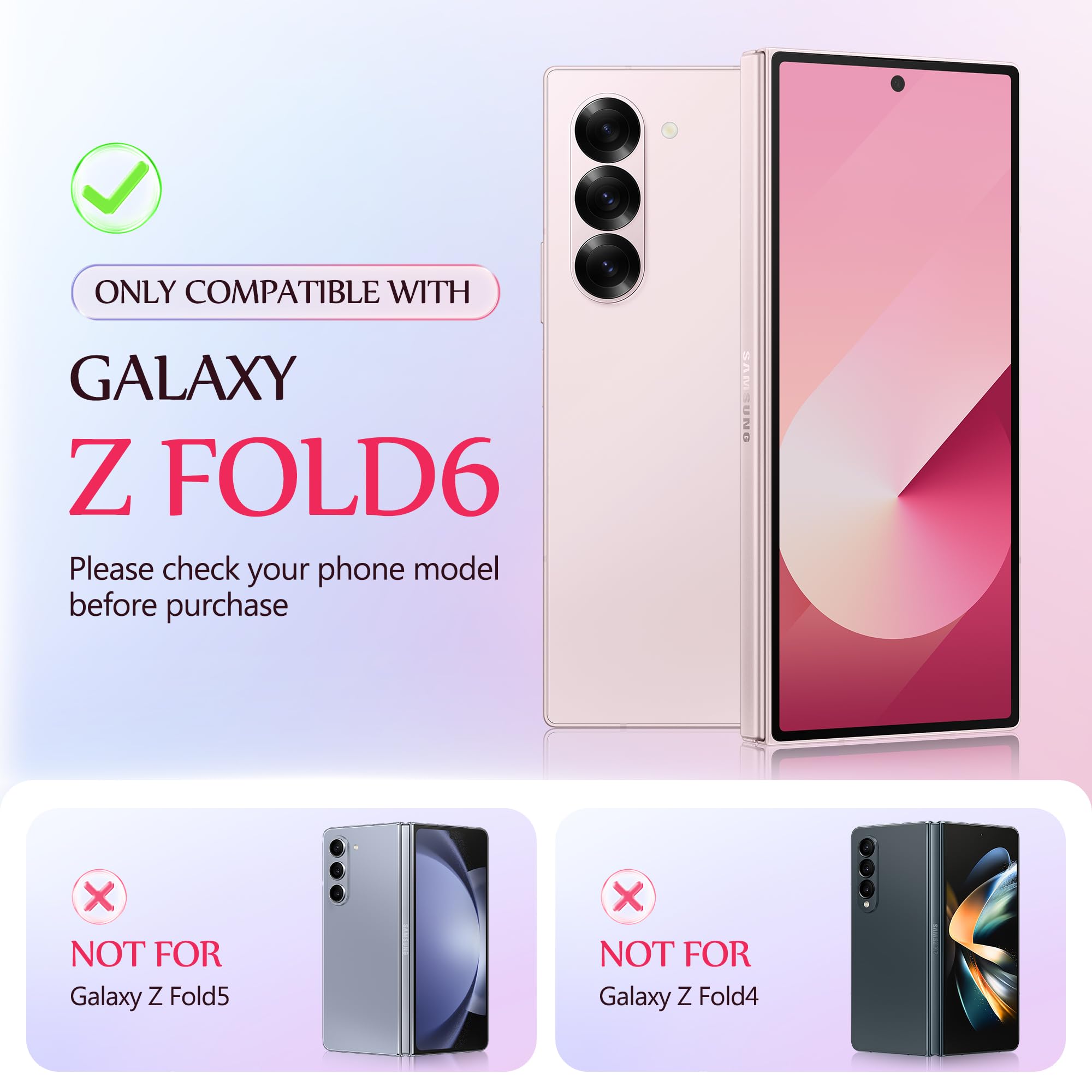 Foto 3 pulgar | Funda De Teléfono Gviewin Para Samsung Galaxy Z Fold 6 Con Soporte Para Bolígrafos - Venta Internacional.
