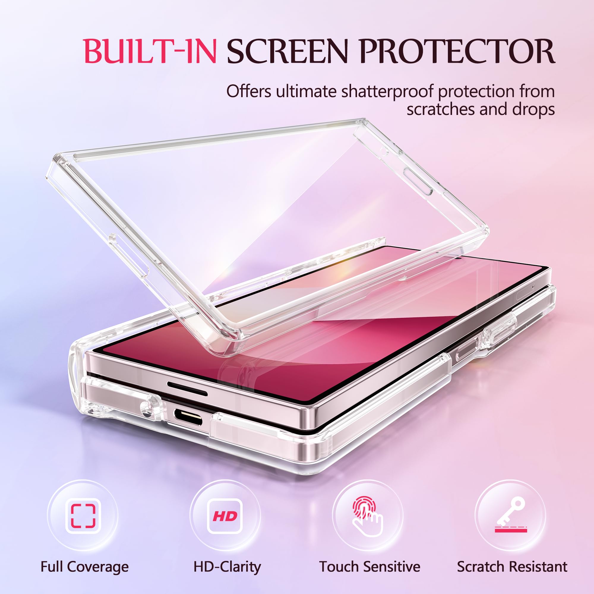 Foto 5 pulgar | Funda De Teléfono Gviewin Para Samsung Galaxy Z Fold 6 Con Soporte Para Bolígrafos - Venta Internacional.