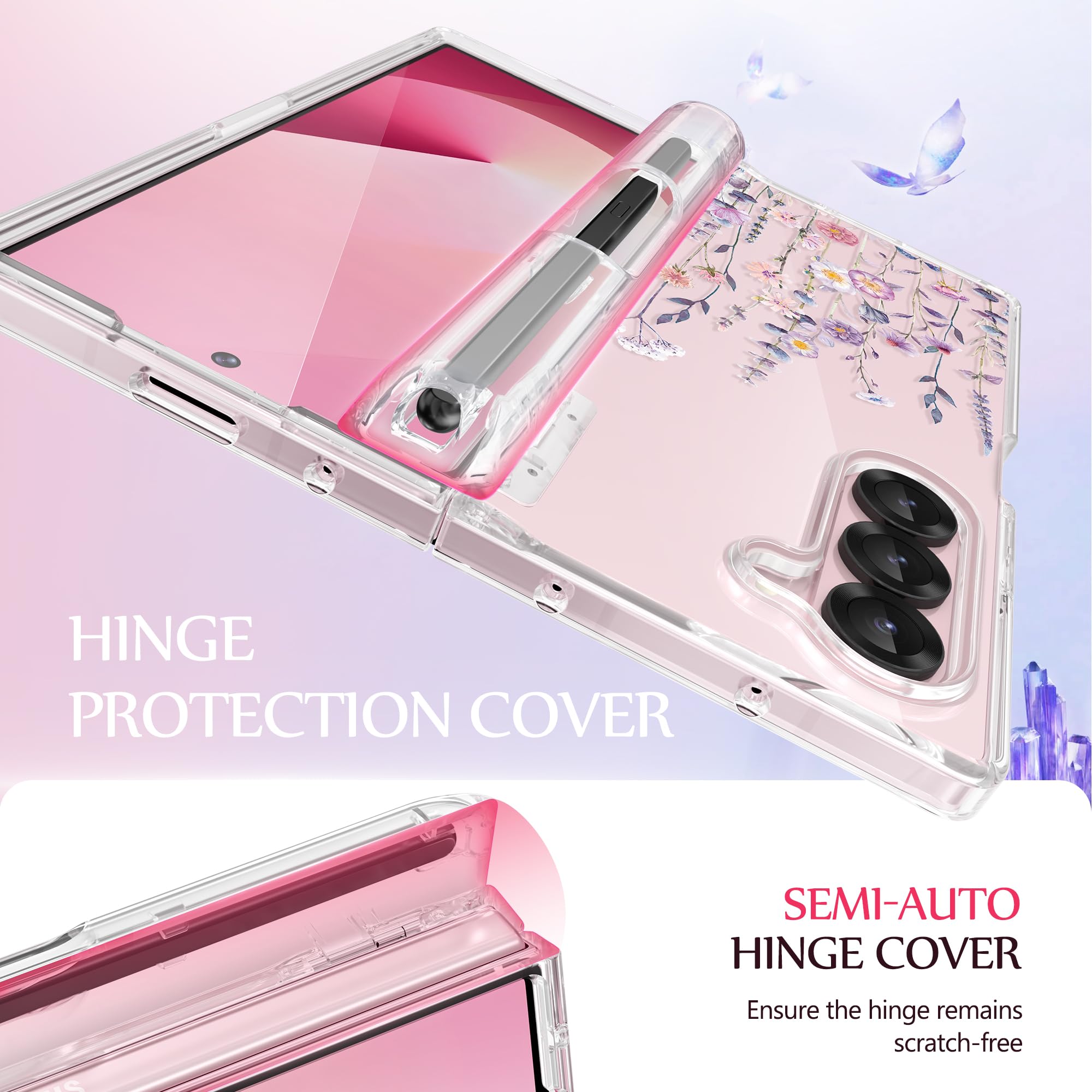 Foto 6 pulgar | Funda De Teléfono Gviewin Para Samsung Galaxy Z Fold 6 Con Soporte Para Bolígrafos - Venta Internacional.