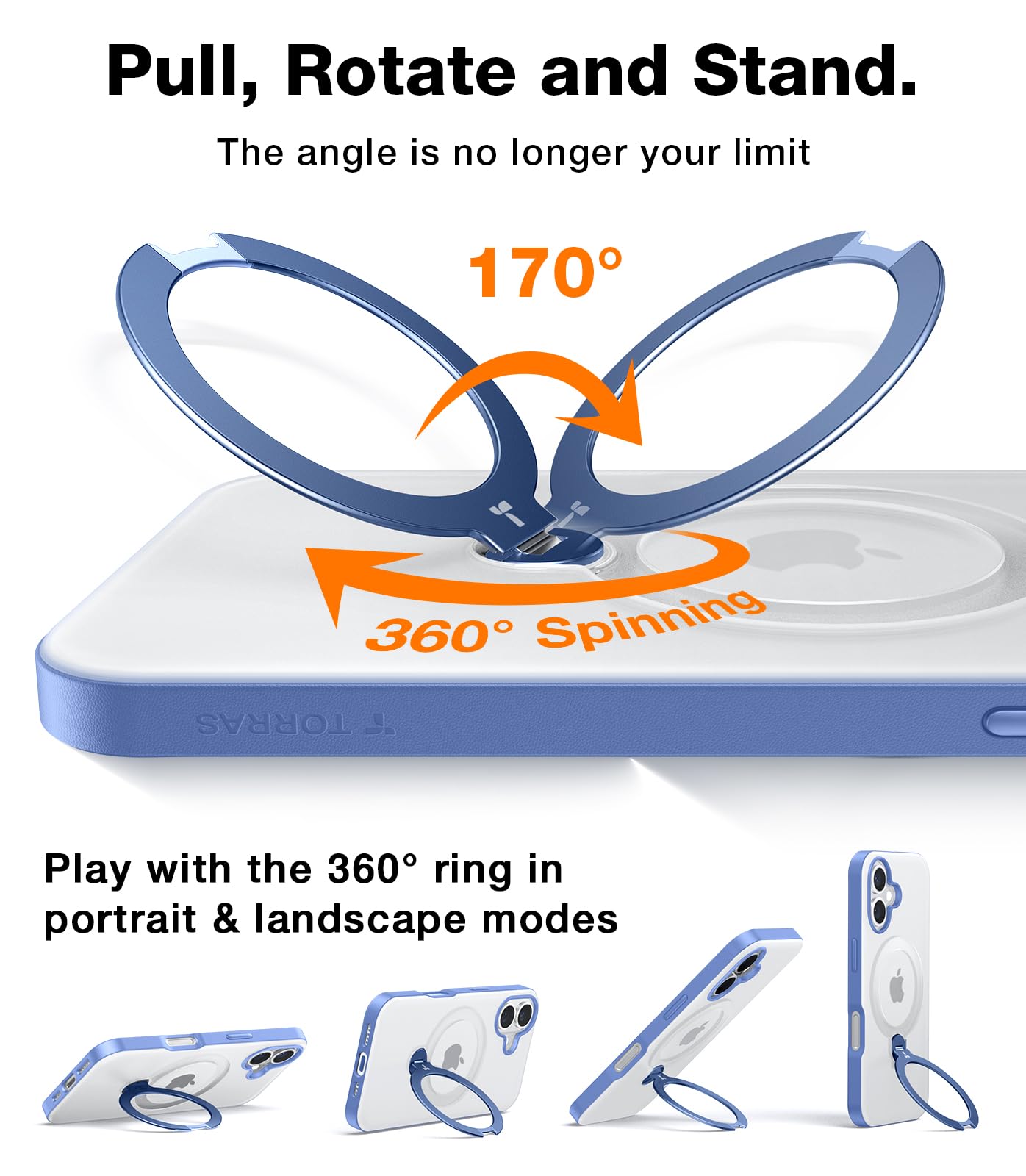 Foto 4 pulgar | Funda Para Teléfono Torras 360° Con Soporte Magnético Para Iphone 16 6.1 - Venta Internacional.
